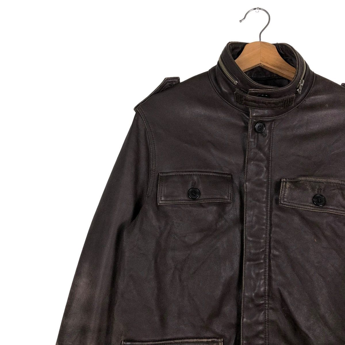 Toyo Enterprises 🔥SOFT LEATHER BIKER JACKET R.NEWBOLD CARGO MULTI POCKET Size US XL / EU 56 / 4 - 7 Thumbnail