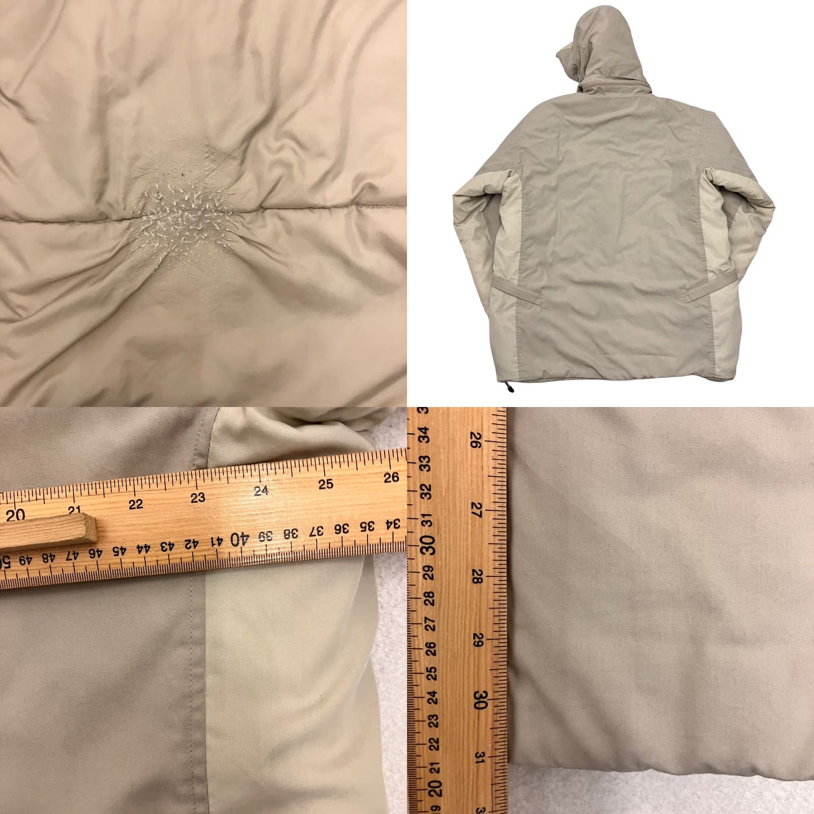 Nike VINTAGE Nike Jacket Mens Large Beige Hooded Full Zip Winter Coat Y2K Quilted Size US L / EU 52-54 / 3 - 8 Thumbnail