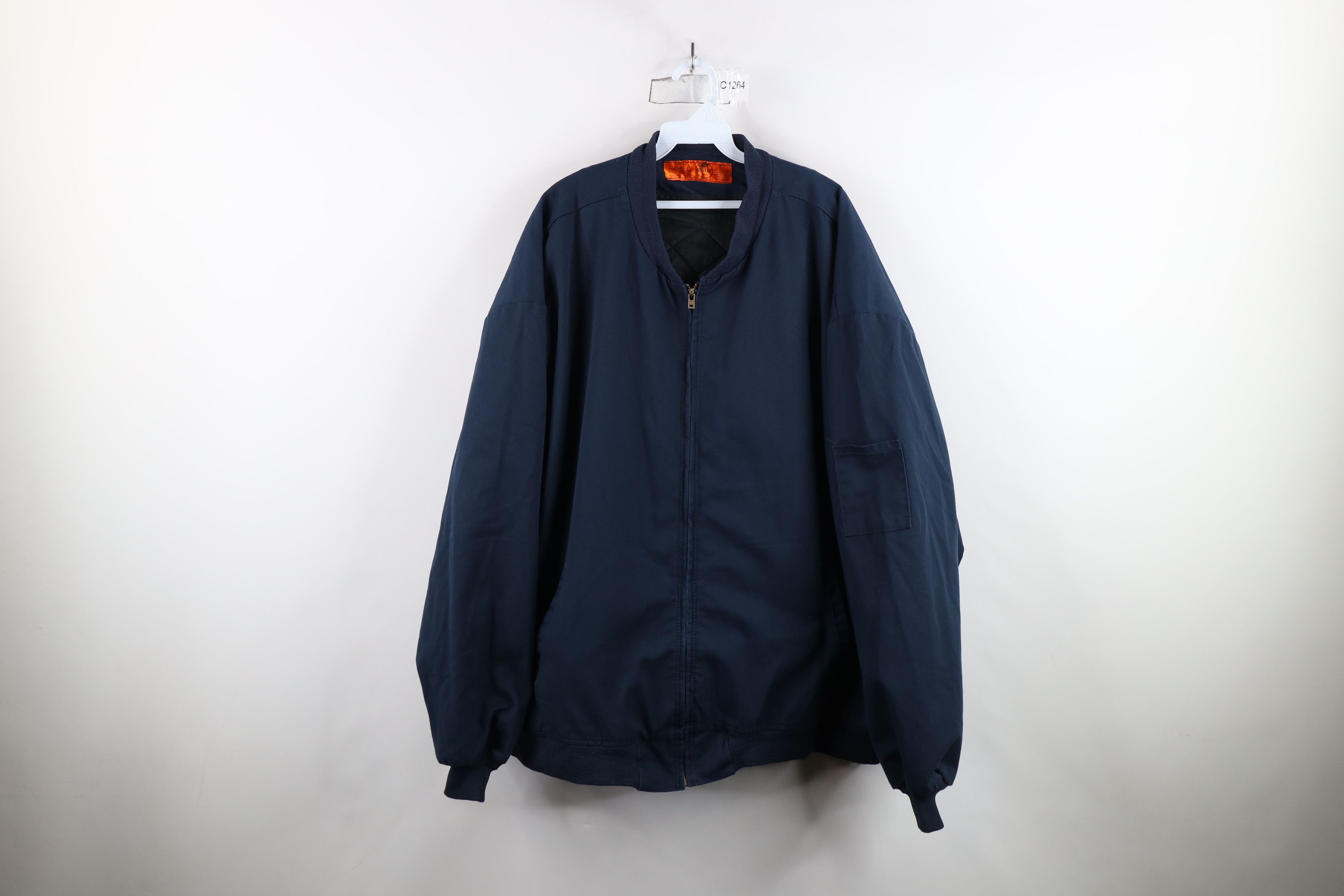 Vintage Vintage 90s Streetwear Workwear Mechanic Bomber Jacket Blue Size US XXL / EU 58 / 5 - 1 Thumbnail
