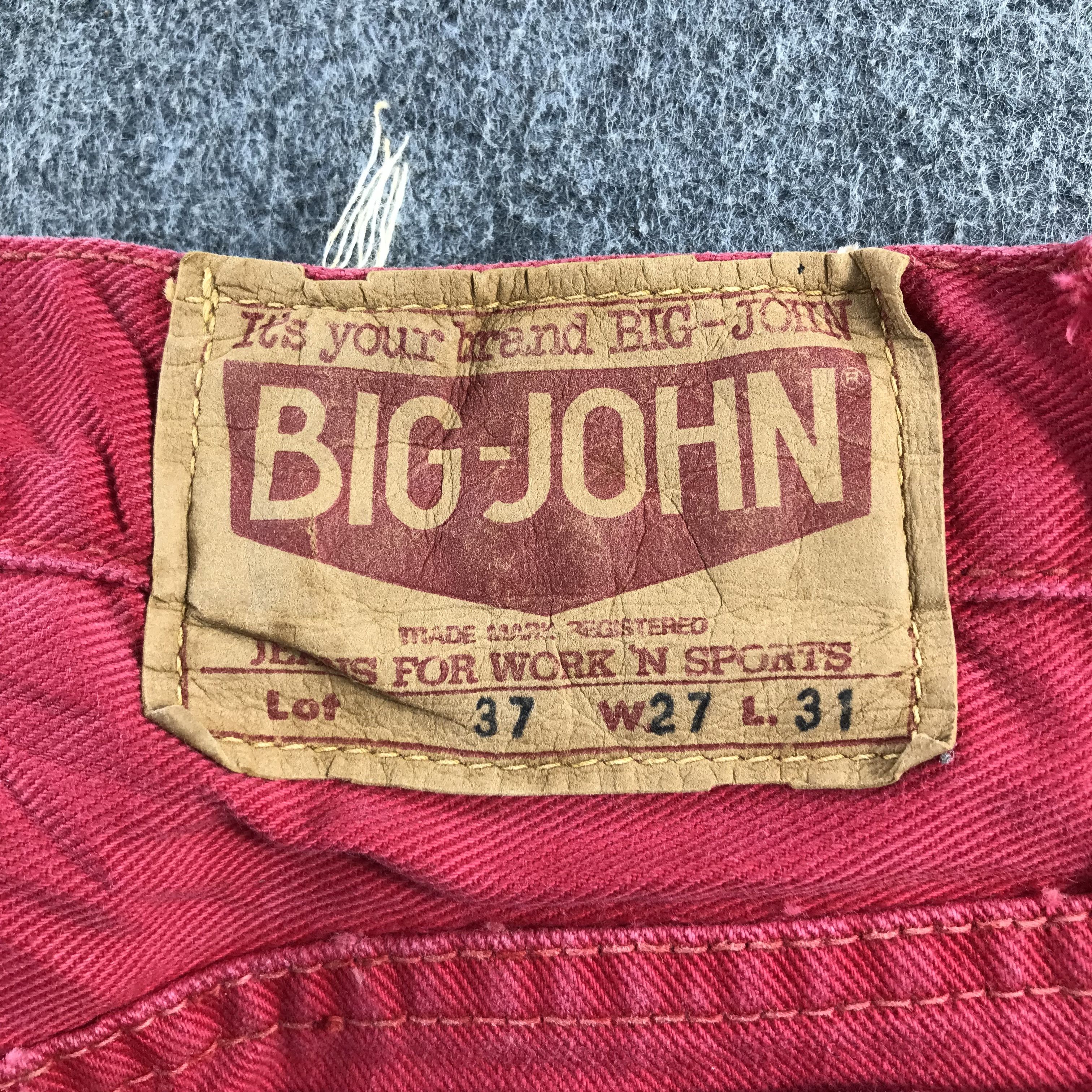 Vintage Vintage Big John Jeans Red Denim KJ3408 Size US 27 - 5 Thumbnail