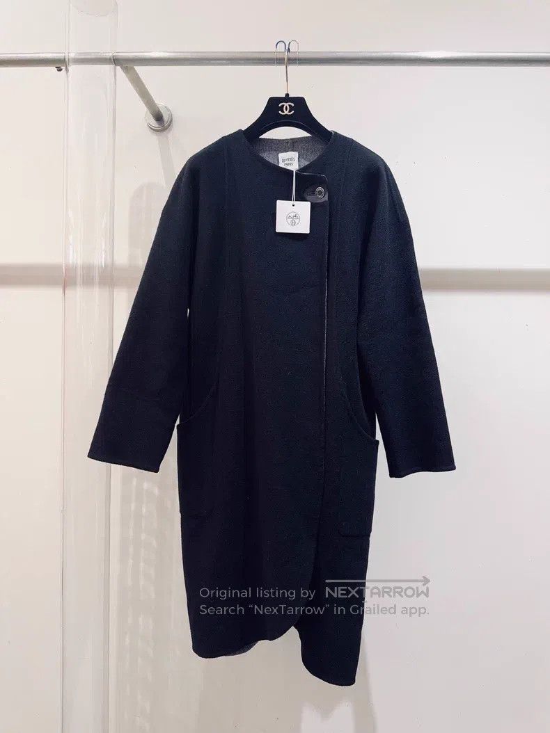 Hermes Hermes Black Cashmere Overcoat Size M / US 6-8 / IT 42-44 - 1 Thumbnail