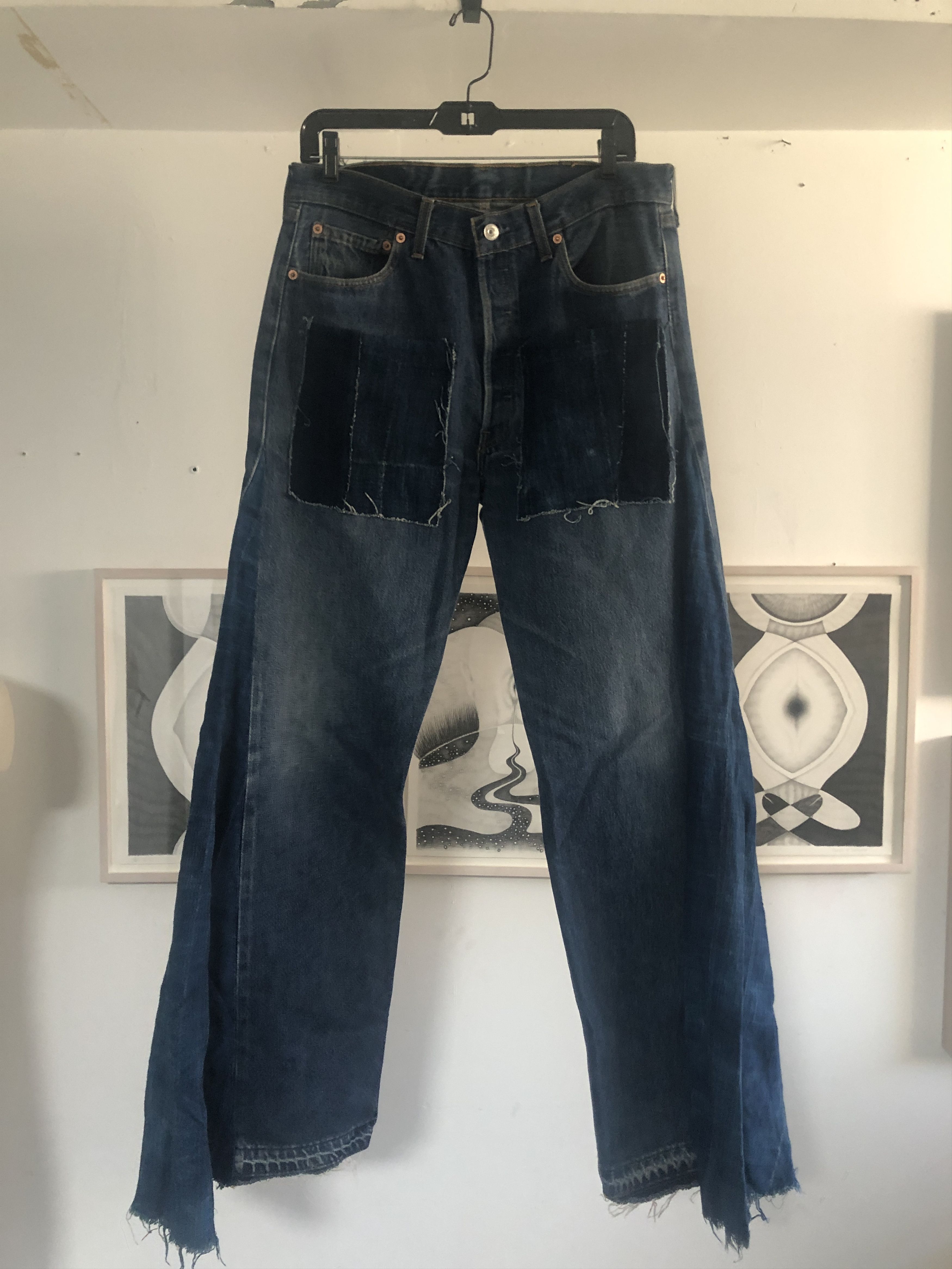 image of Levis Levi's Deconstructed Flare Jeans in Blue, Men's (Size 30)