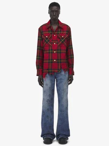 Alexander McQueen o1srvl11e0226 Distressed MacQueen Tartan Shirt In Multicolor Size US S / EU 44-46 / 1 - 6 Thumbnail