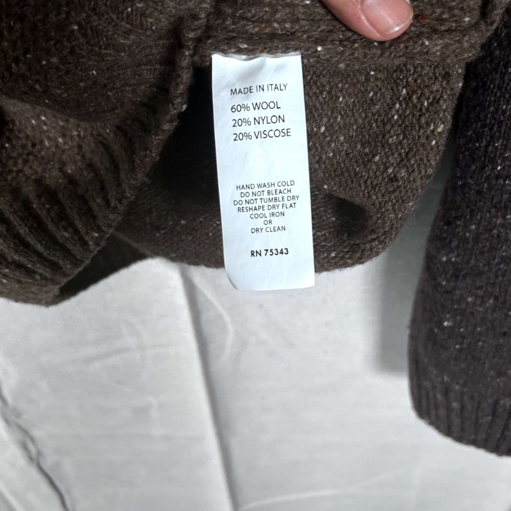 Vintage Luca Nobili Mens Brown Wool Blend Speckled 1/4 Zip Pullover Sweater Made Italy M Size US M / EU 48-50 / 2 - 4 Thumbnail