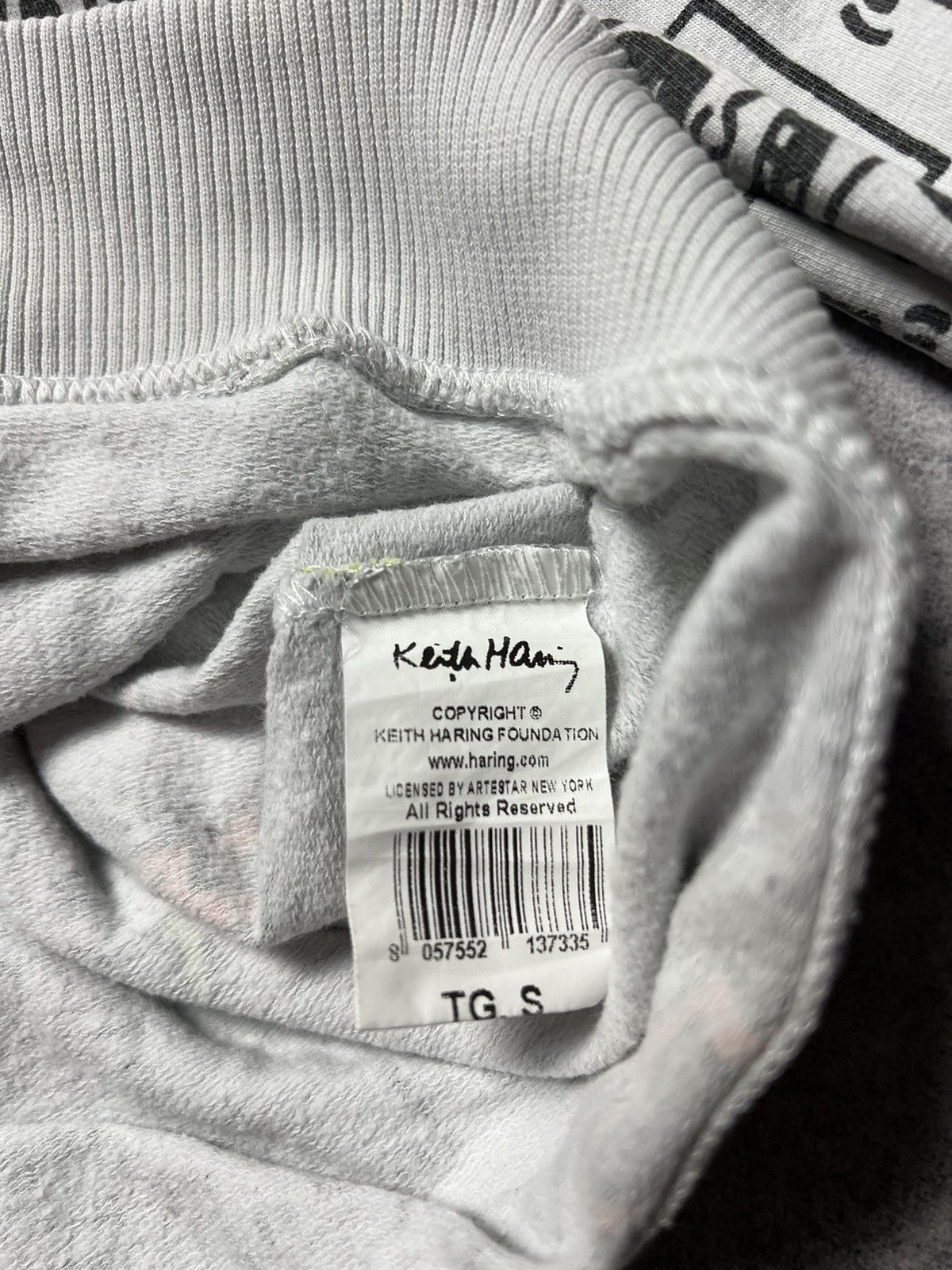 Keith Haring Vintage Keith Haring Monogram Overprinted Full Zip Hoodie Size S / US 4 / IT 40 - 8 Thumbnail