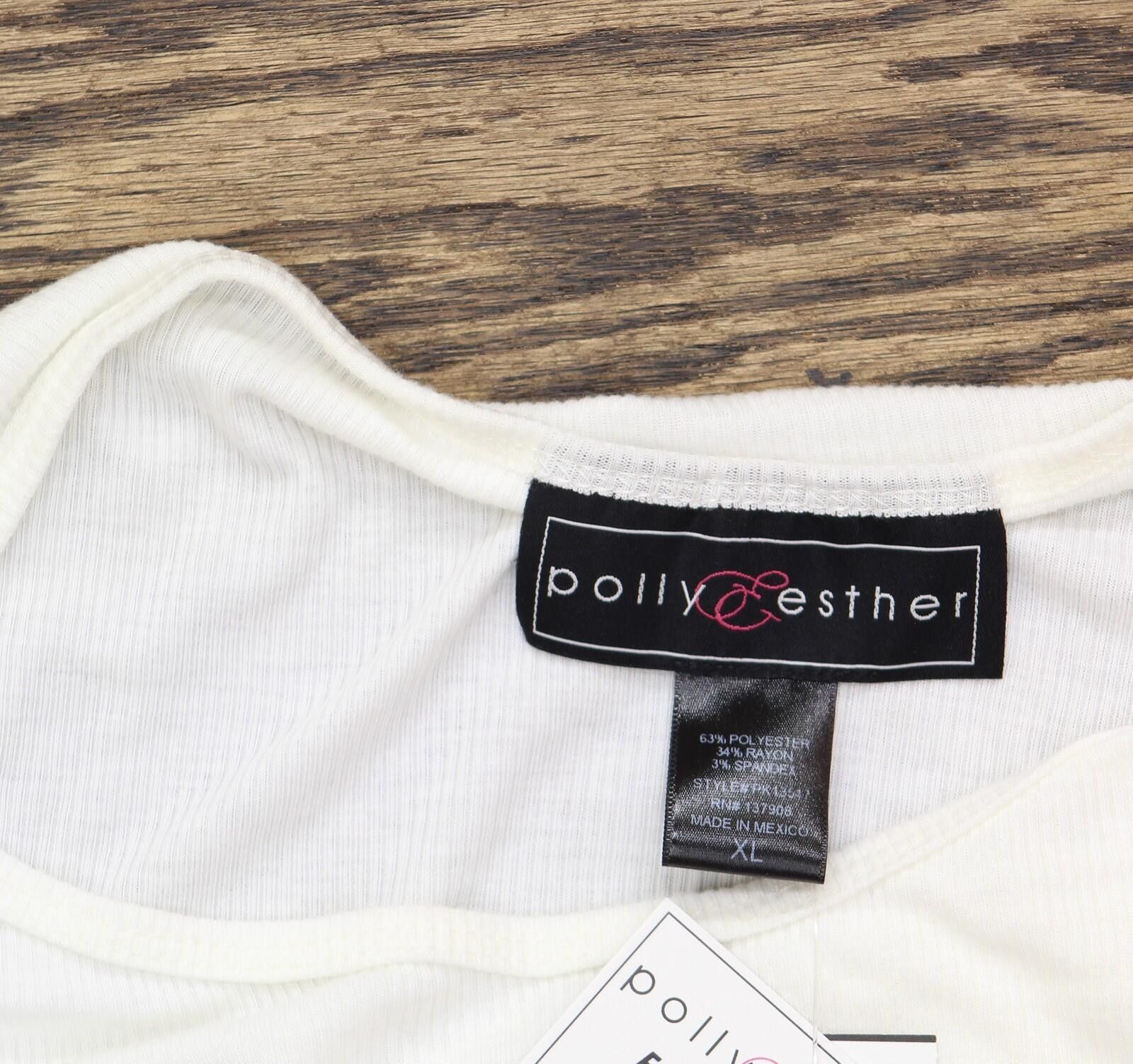 Other Nwt Polly & Esther Solid Scoop-neck Skimmer Top White Xl Size XL / US 12-14 / IT 48-50 - 4 Thumbnail