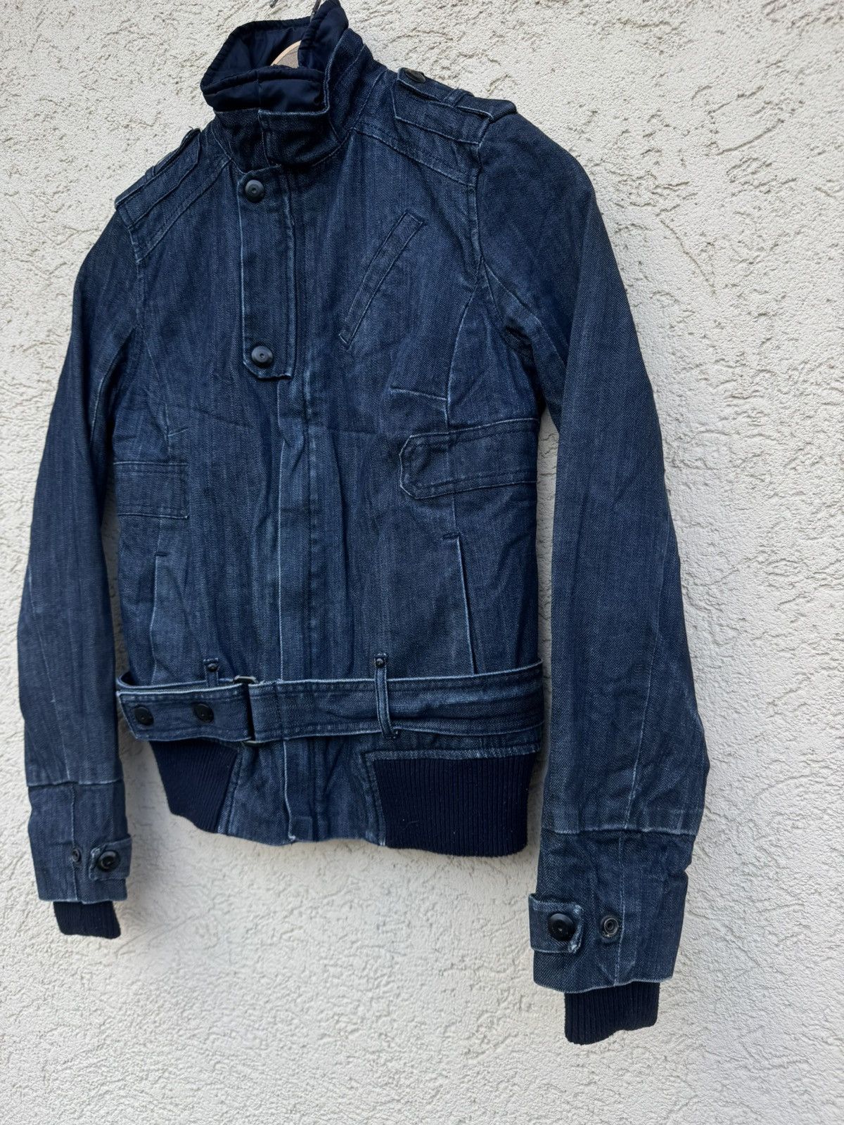 Undercover Vintage 90s Denim Bandage Bomber Jacket Size US S / EU 44-46 / 1 - 3 Thumbnail