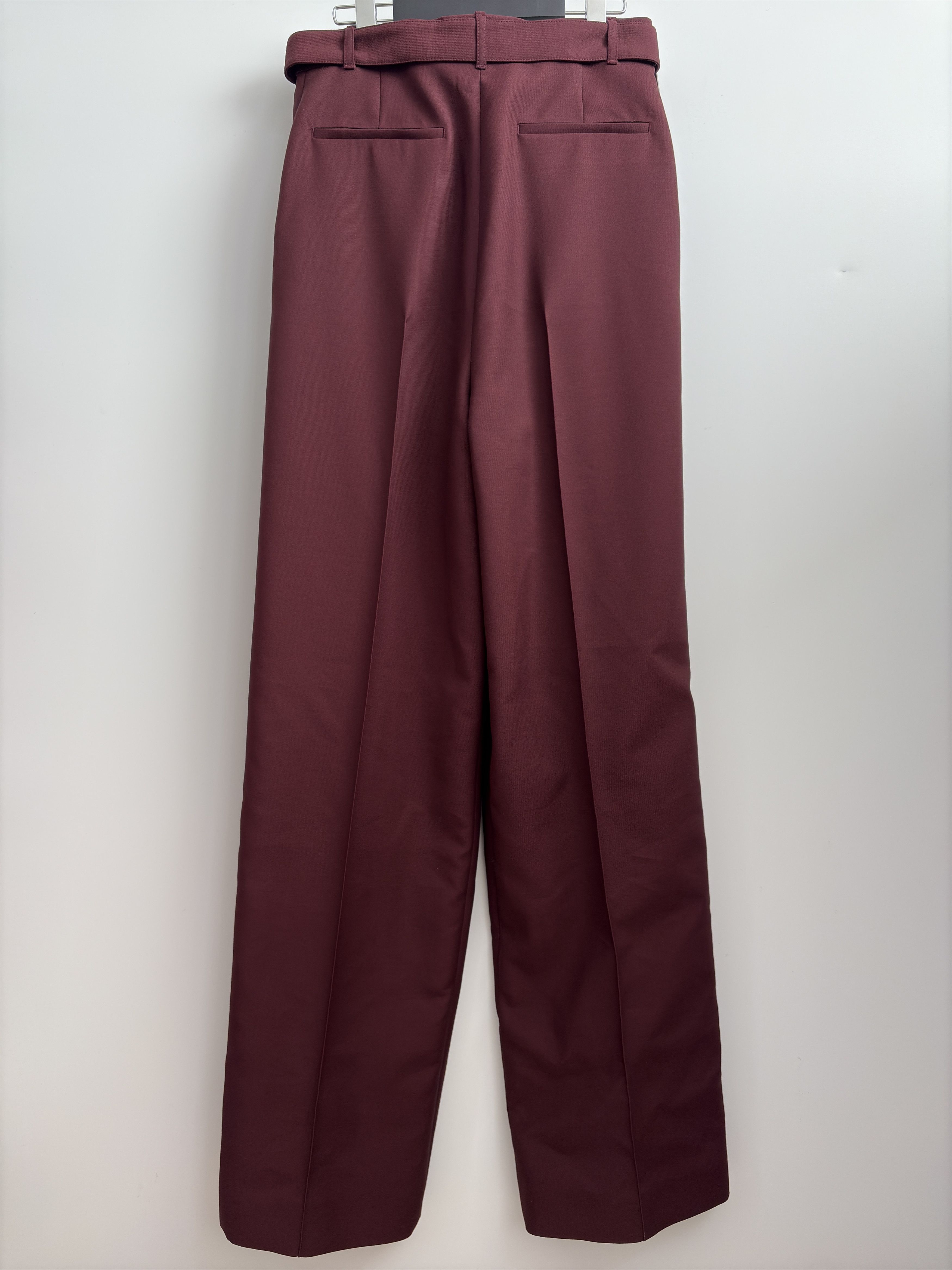Peter Do 21FW Burgundy Belted Wide Pants Size US 30 / EU 46 - 2 Thumbnail