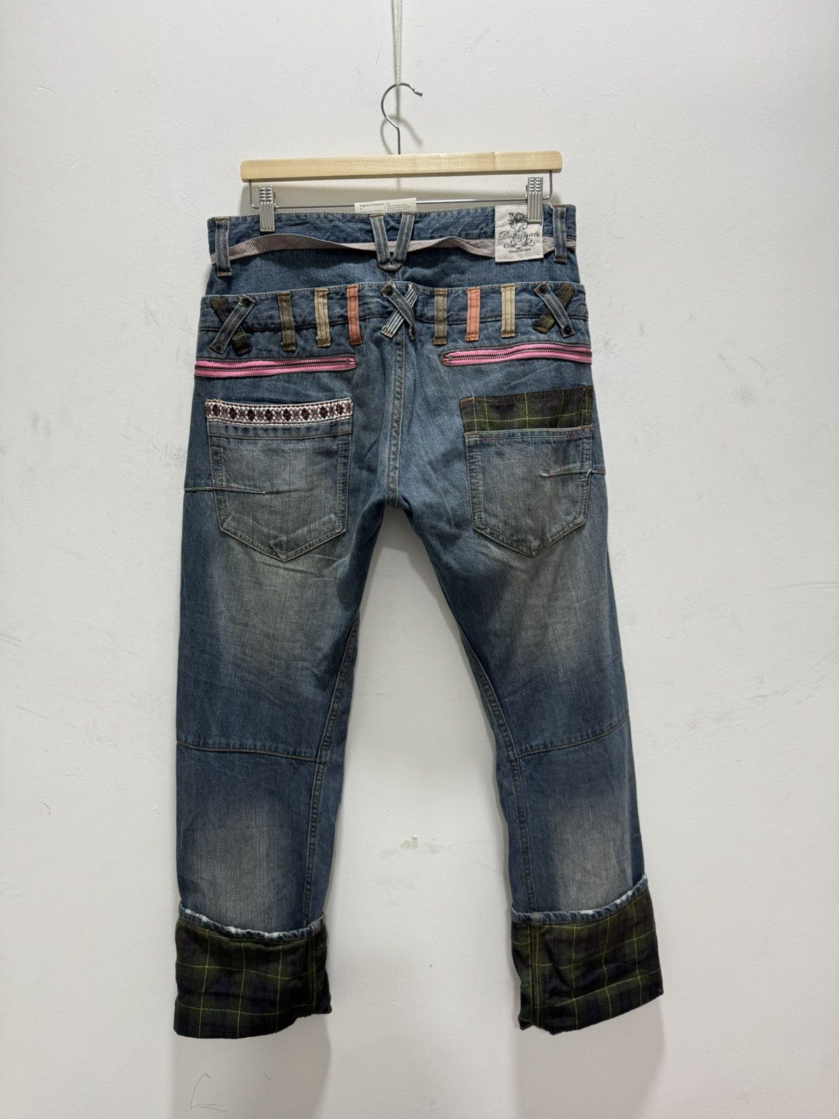 Japanese Brand JAPANESE DOMINATE HANDCRAFTED DOUBLE WAIST DISTRESSED JEANS Size US 32 / EU 48 - 2 Thumbnail