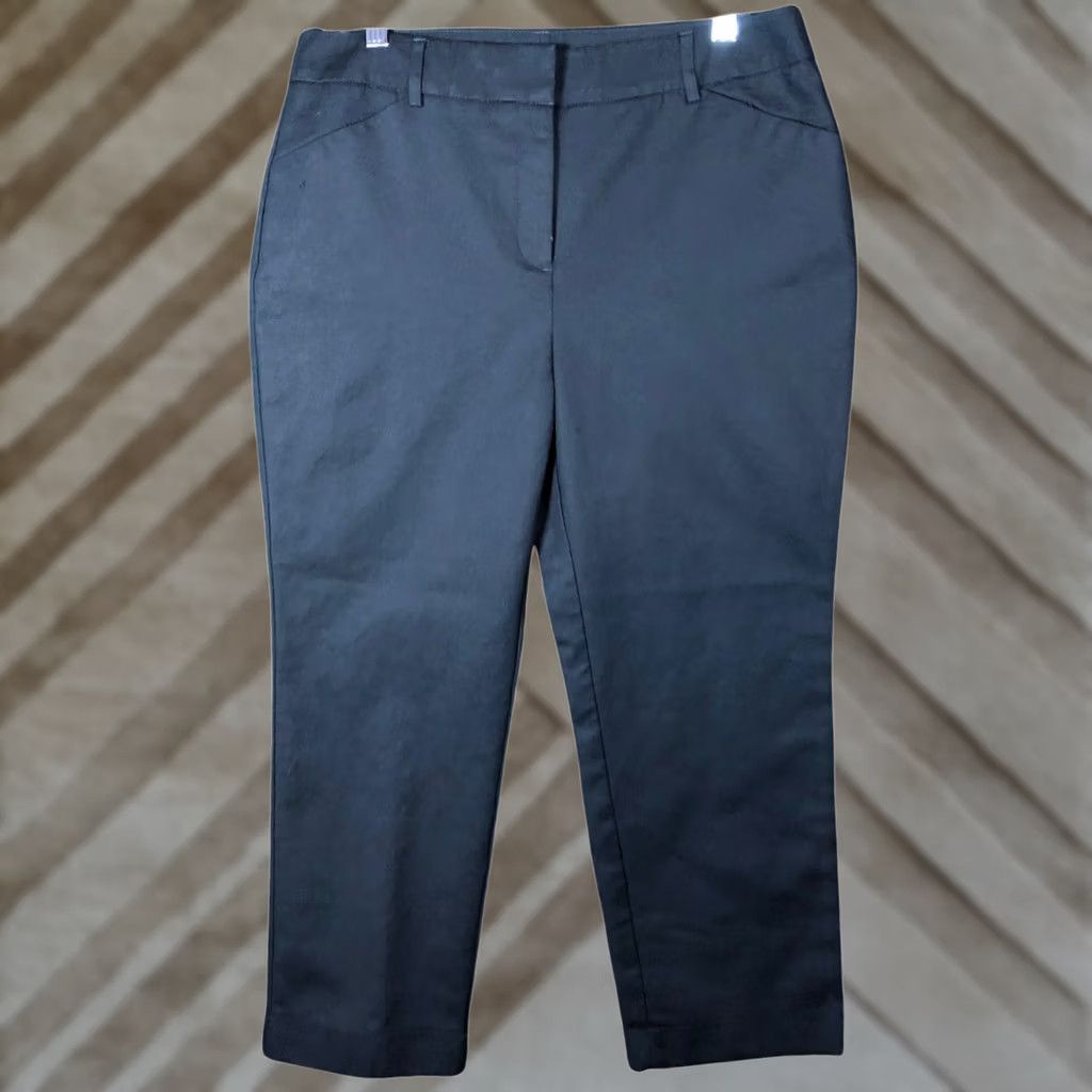 Vintage Chicos Womens Pants Black Mid Rise Crop Stretch 1 M Size 24" / US 00 / IT 34 - 1 Thumbnail