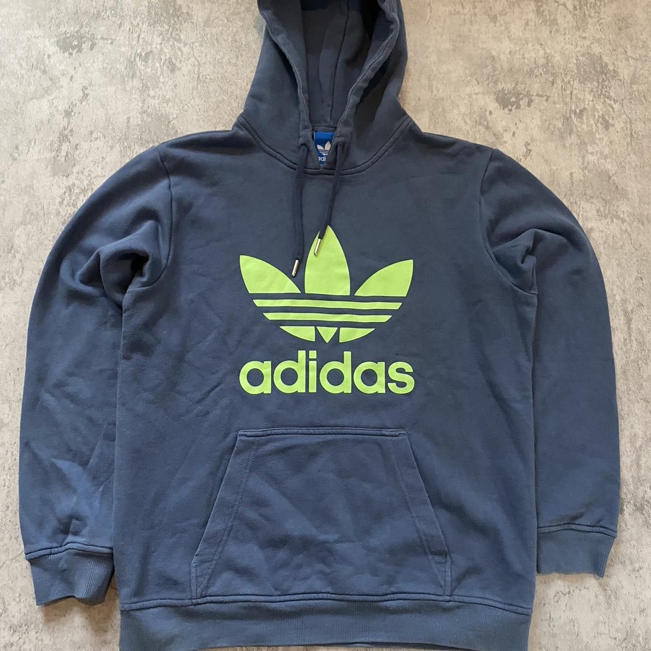 Adidas Navy and green Adidas Hoodie Sportswear Streetwear Casual Size US M / EU 48-50 / 2 - 1 Thumbnail