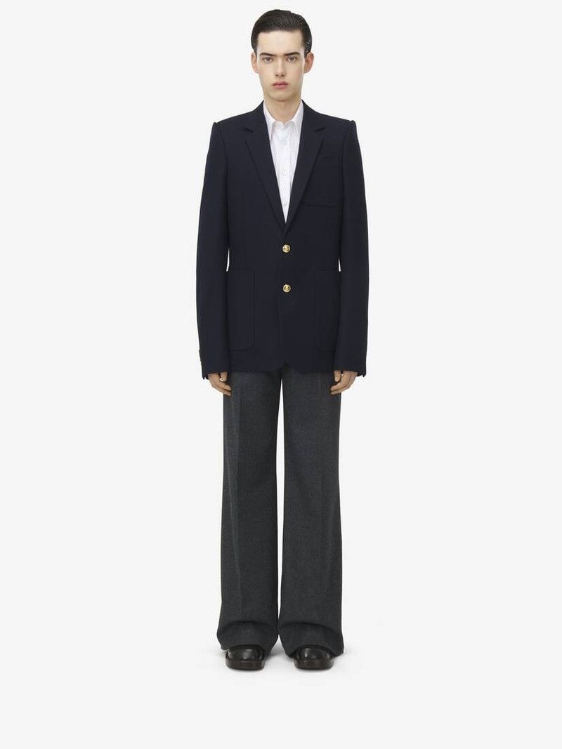 Alexander McQueen o1srvl11e0226 Single-Breasted Tailored Jacket In Black Size US S / EU 44-46 / 1 - 3 Thumbnail