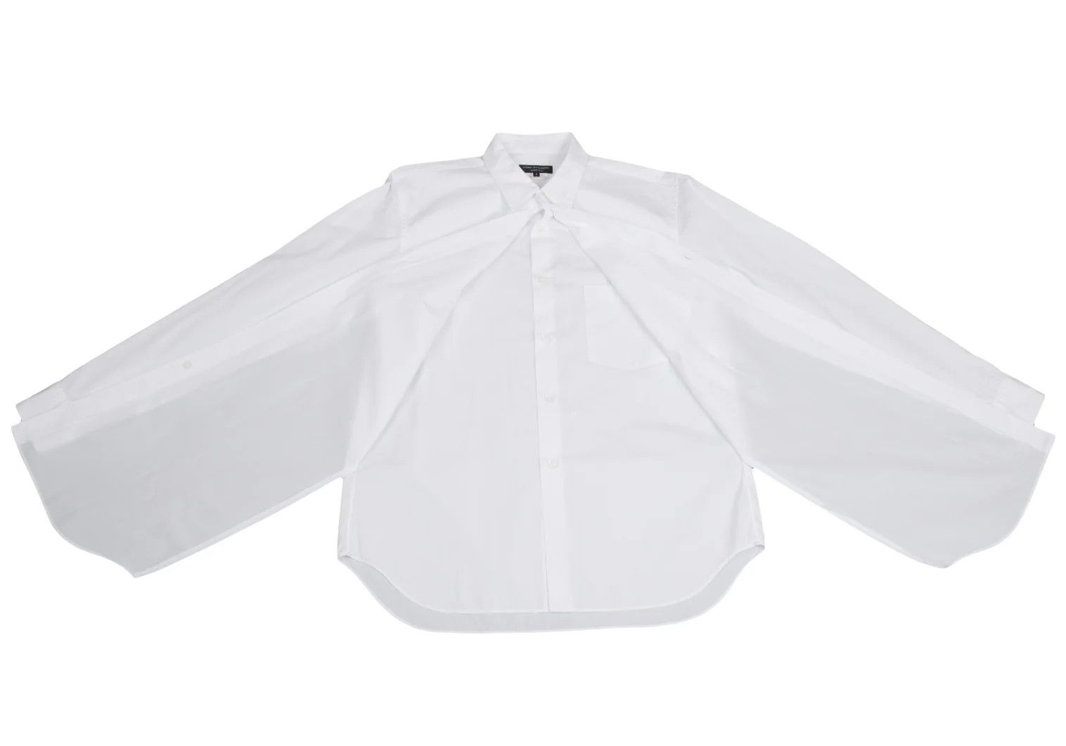 Comme des Garcons Homme Plus Cotton Layered Design Shirt in White, Size S Size US S / EU 44-46 / 1 - 10 Thumbnail