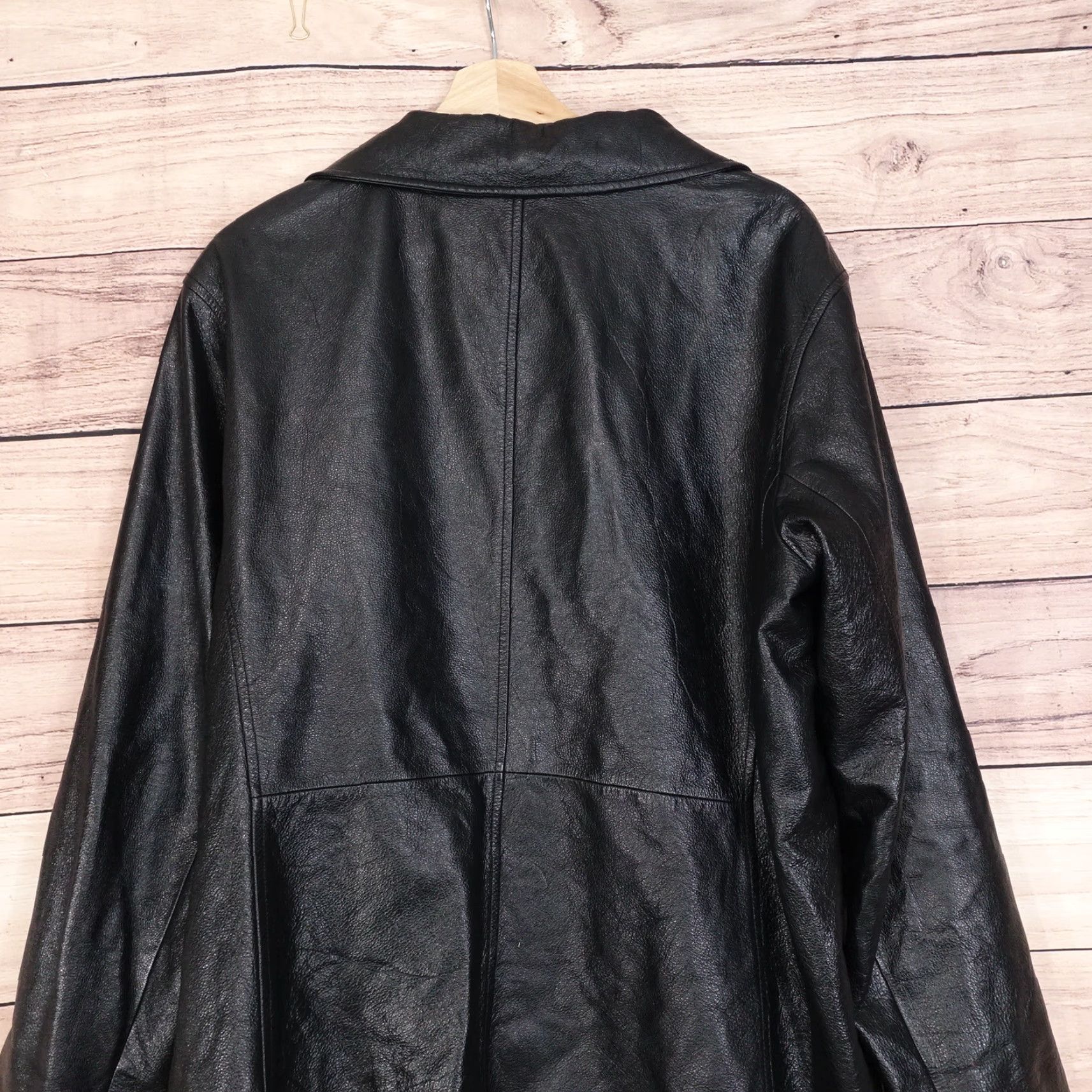 Vintage VINTAGE Wilsons Leather Women's Leather Button-Up Coat XL Black Casual 100% Leather Size XL / US 12-14 / IT 48-50 - 5 Thumbnail