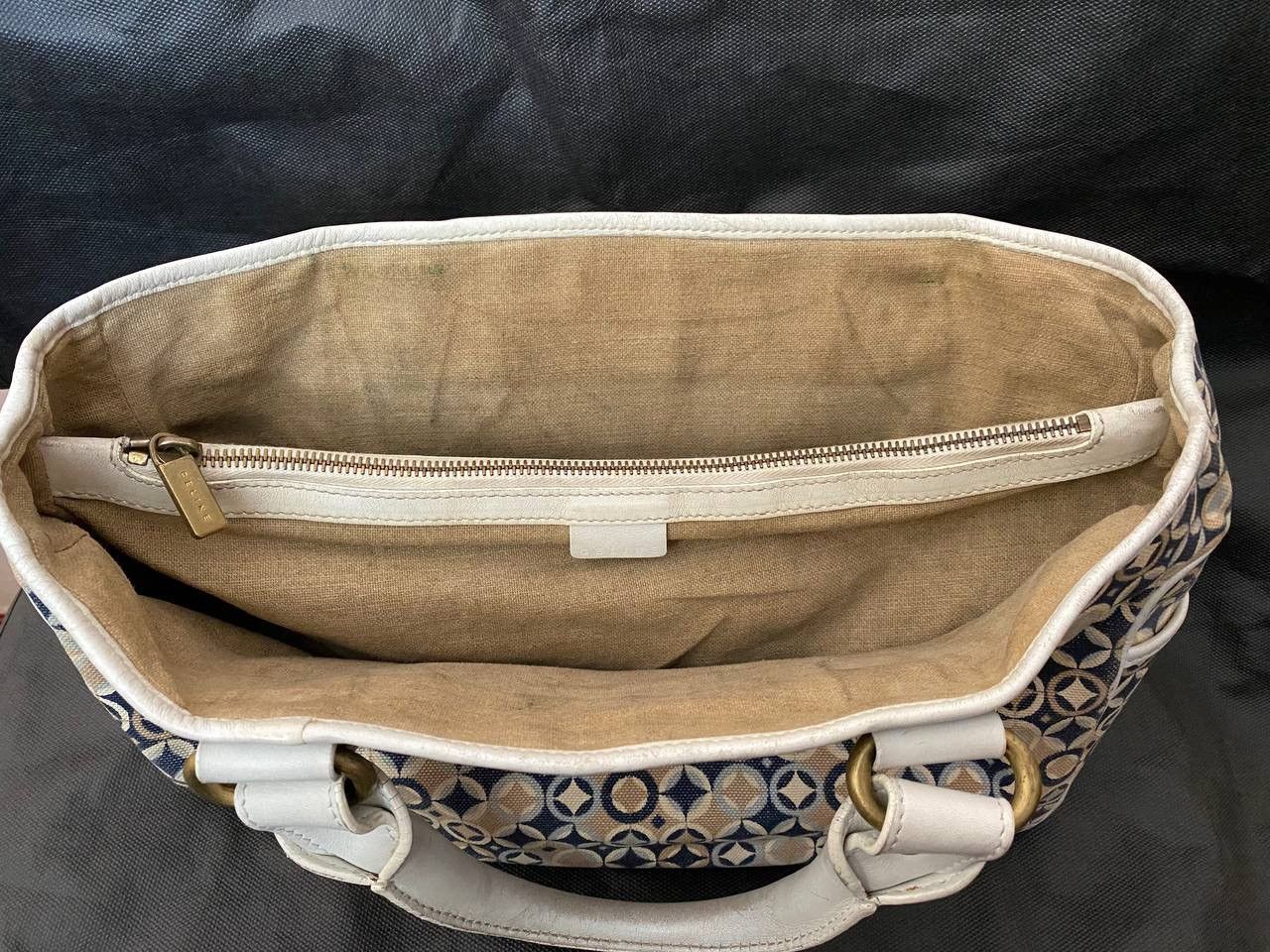 Celine 🔥 Celine Tote Bag Hand Ladies Boogie Navy Beige White Canvas Size ONE SIZE - 12 Thumbnail