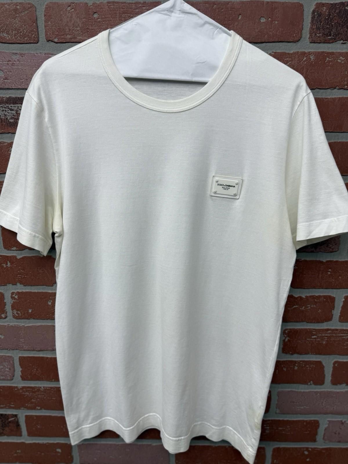 Dolce & Gabbana Dolce & Gabbana Plaque T-shirt D&G - White Size 50 Mens Size US M / EU 48-50 / 2 - 4 Thumbnail