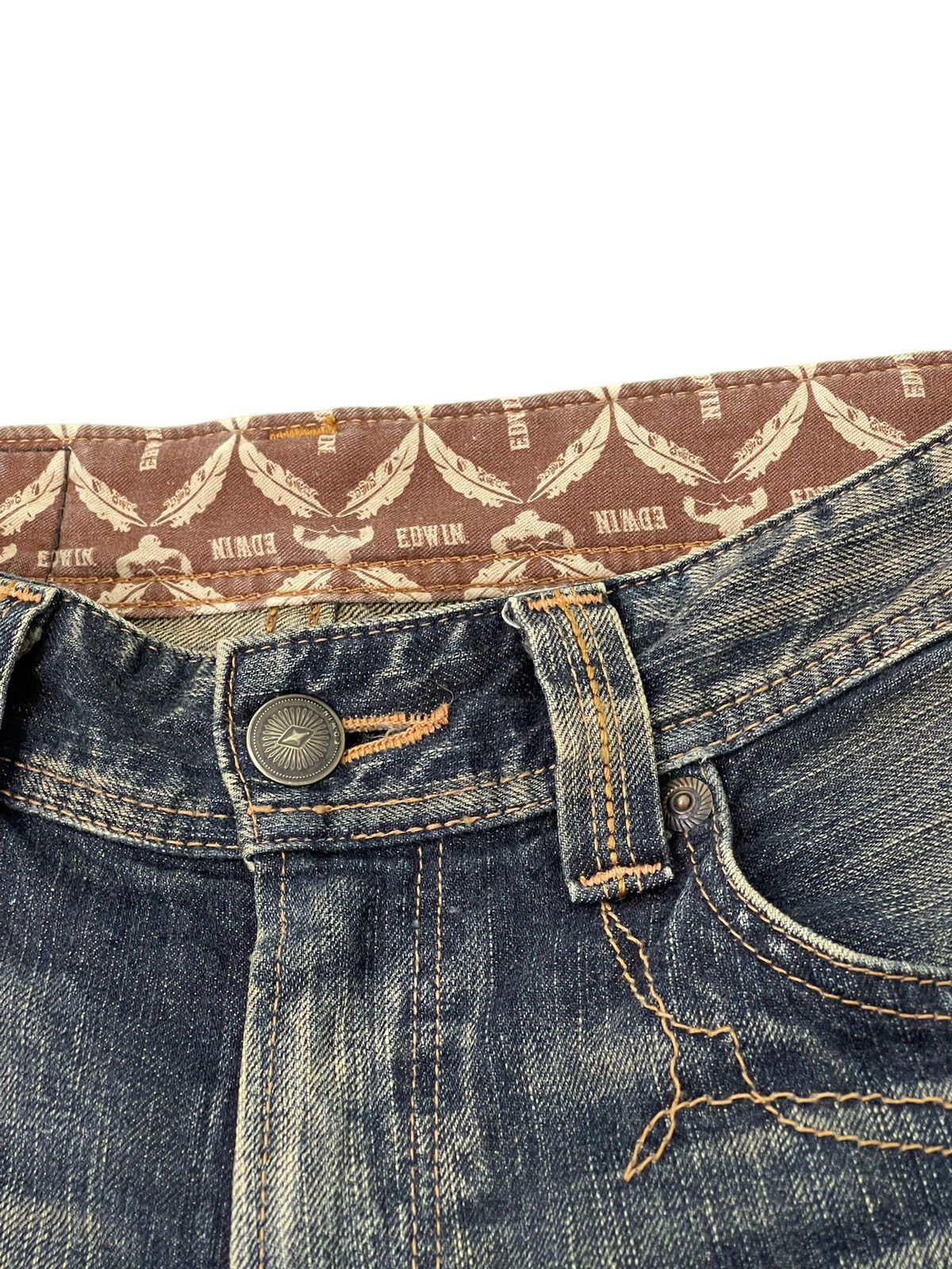 Edwin Flare Jeans Edwin Native Japan Distress Boot Cut 7🟦2 Size US 30 / EU 46 - 9 Thumbnail