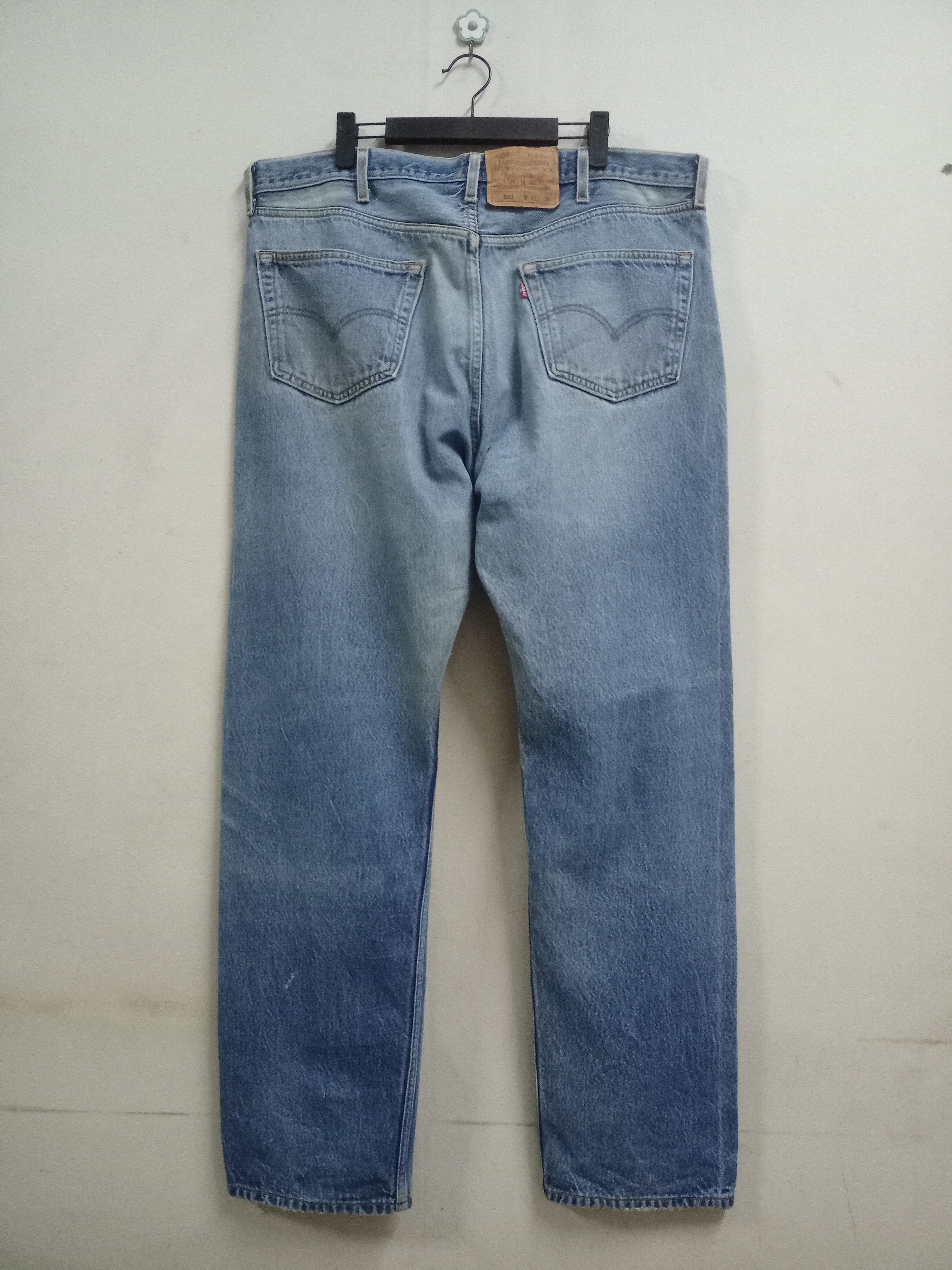 Levi's Vintage 90s Levis 501 Blue Wash Baggy Jeans Size US 40 / EU 56 - 2 Thumbnail
