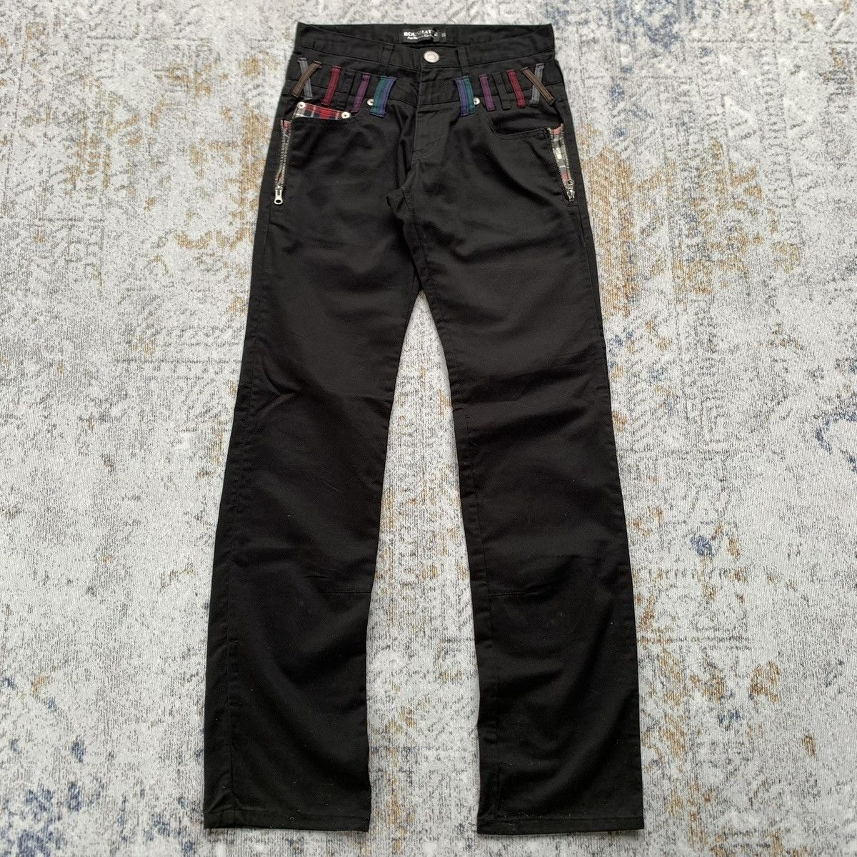 Japanese Brand 2000s Japanese Brand Roushate Multi Zipper Double Waist Pant Size US 30 / EU 46 - 3 Thumbnail