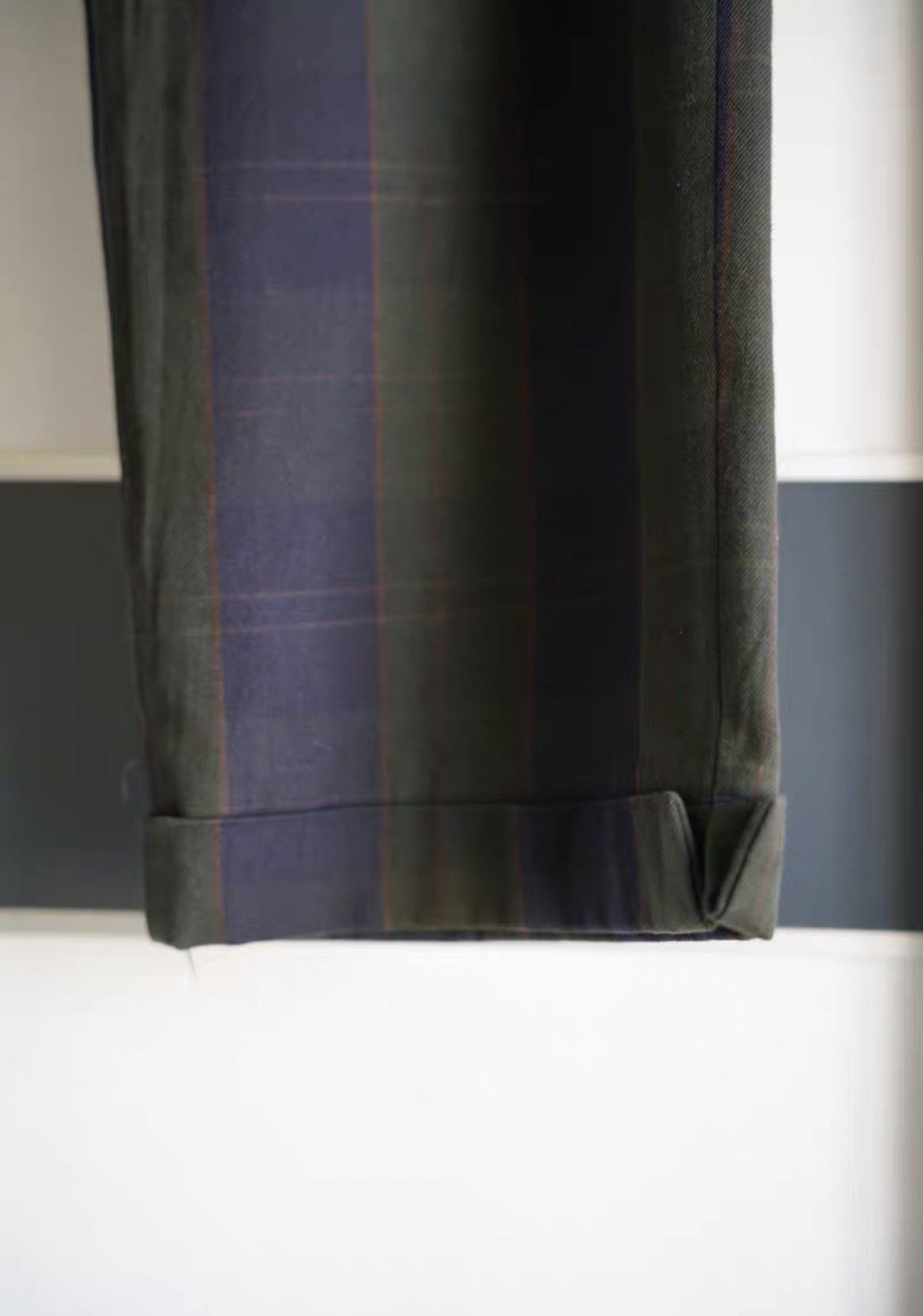 Yohji Yamamoto Yohji Yamamoto 12aw Plaid Fold-over Wool Pants K4 Size US 34 / EU 50 - 4 Thumbnail