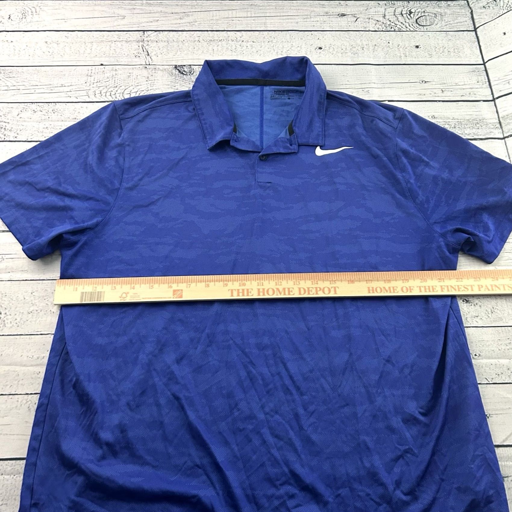 Nike Nike Golf Camo Dri-Fit Short Sleeve Polo Shirt Men's XL Blue Cabo Real Size US XL / EU 56 / 4 - 5 Thumbnail