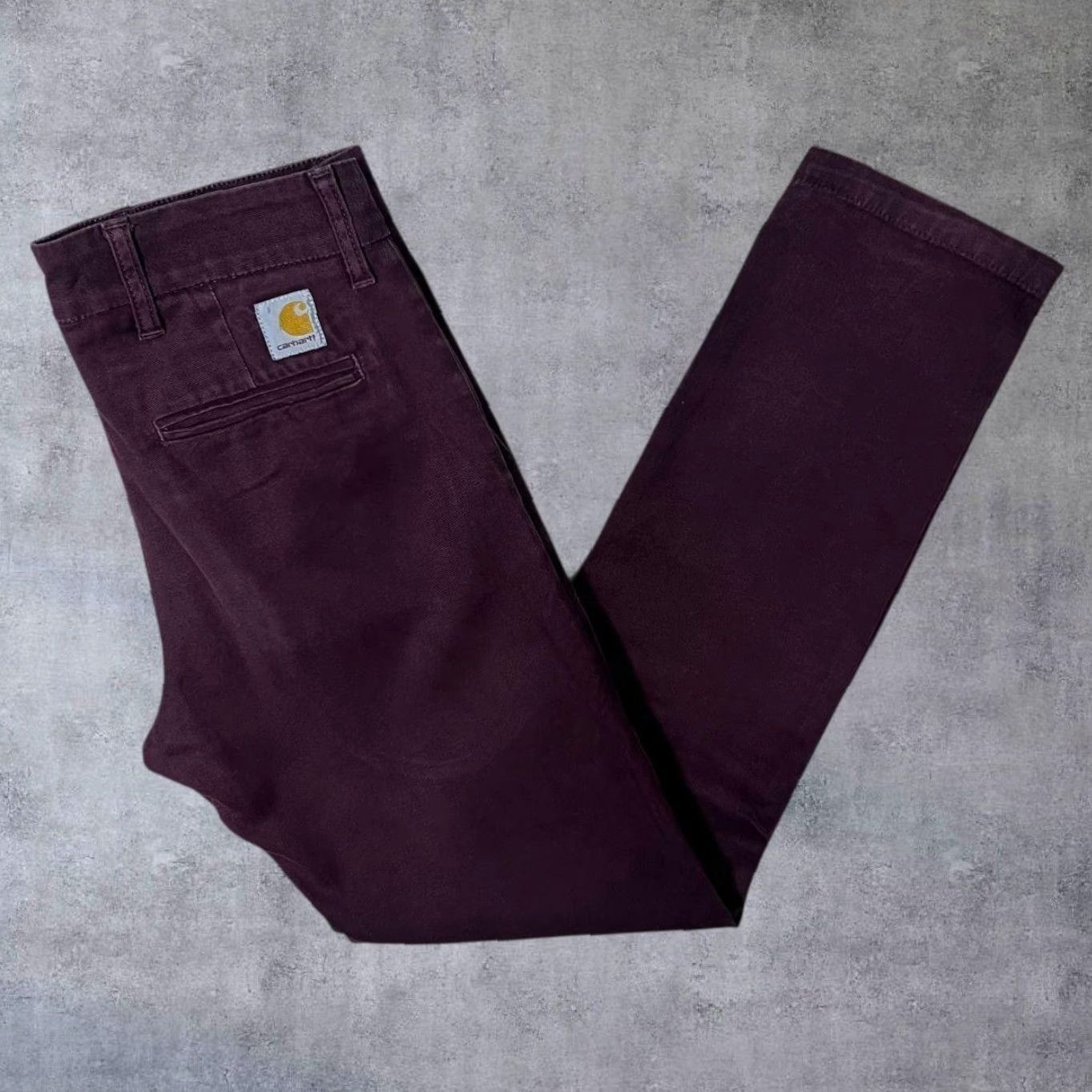 Carhartt Carhartt Sid Pant Purple Maroon Slim Tapered Chino Trousers 30 x 32 Mens Slim Chinos Zip Fly Logo Tunisia Size US 30 / EU 46 - 2 Thumbnail
