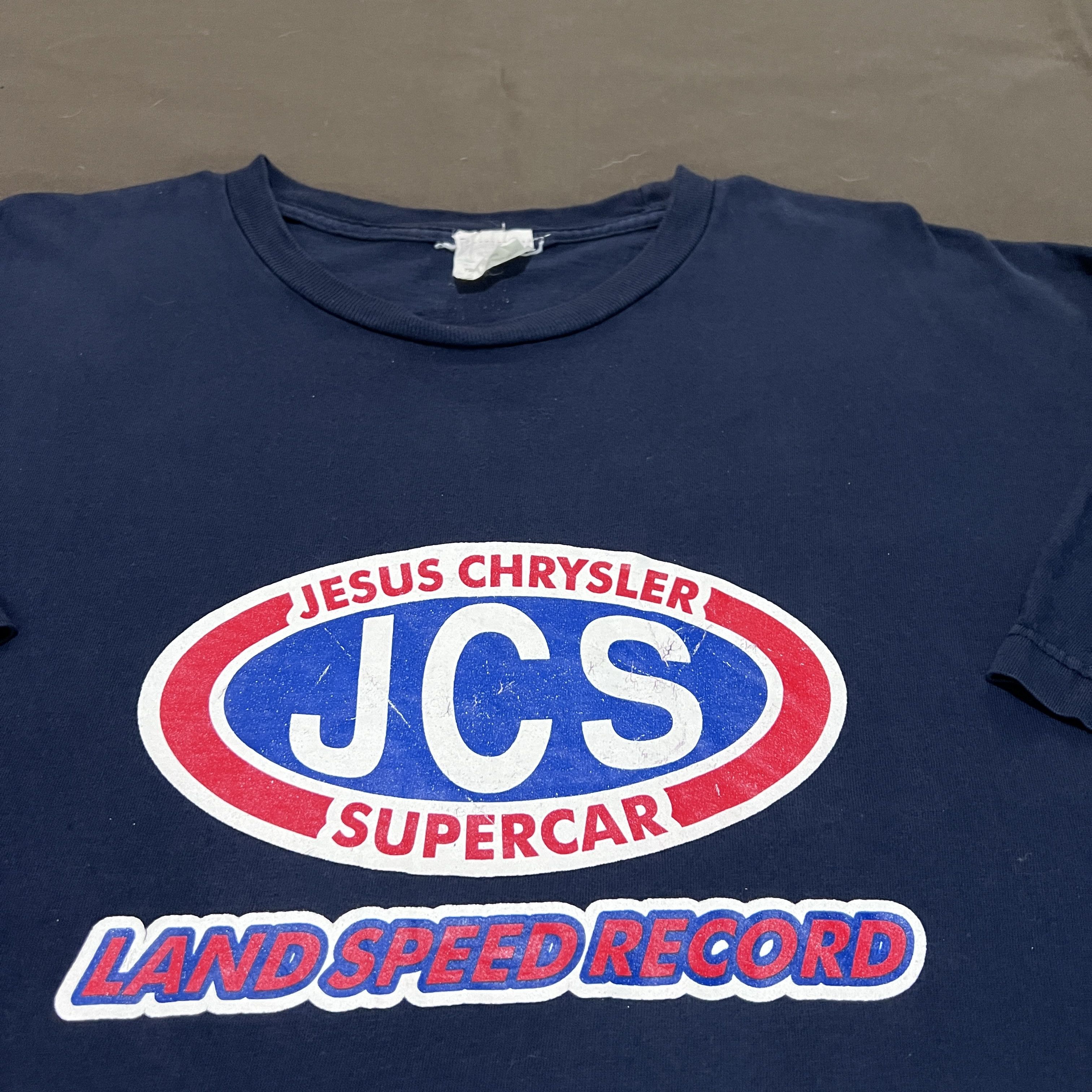 Band Tees × Vintage Vintage Jesus Chrysler Supercar Alternative rock Grunge Tee Size US XL / EU 56 / 4 - 1 Thumbnail