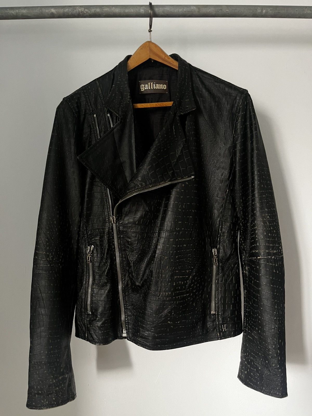 John Galliano John Galliano Biker Leather Cropped Jacket | Grailed