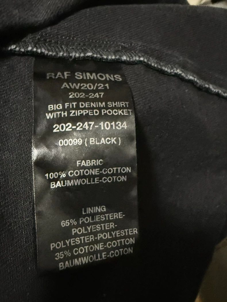 Raf simons 20aw zipper leather brand denim jacket - Main Image