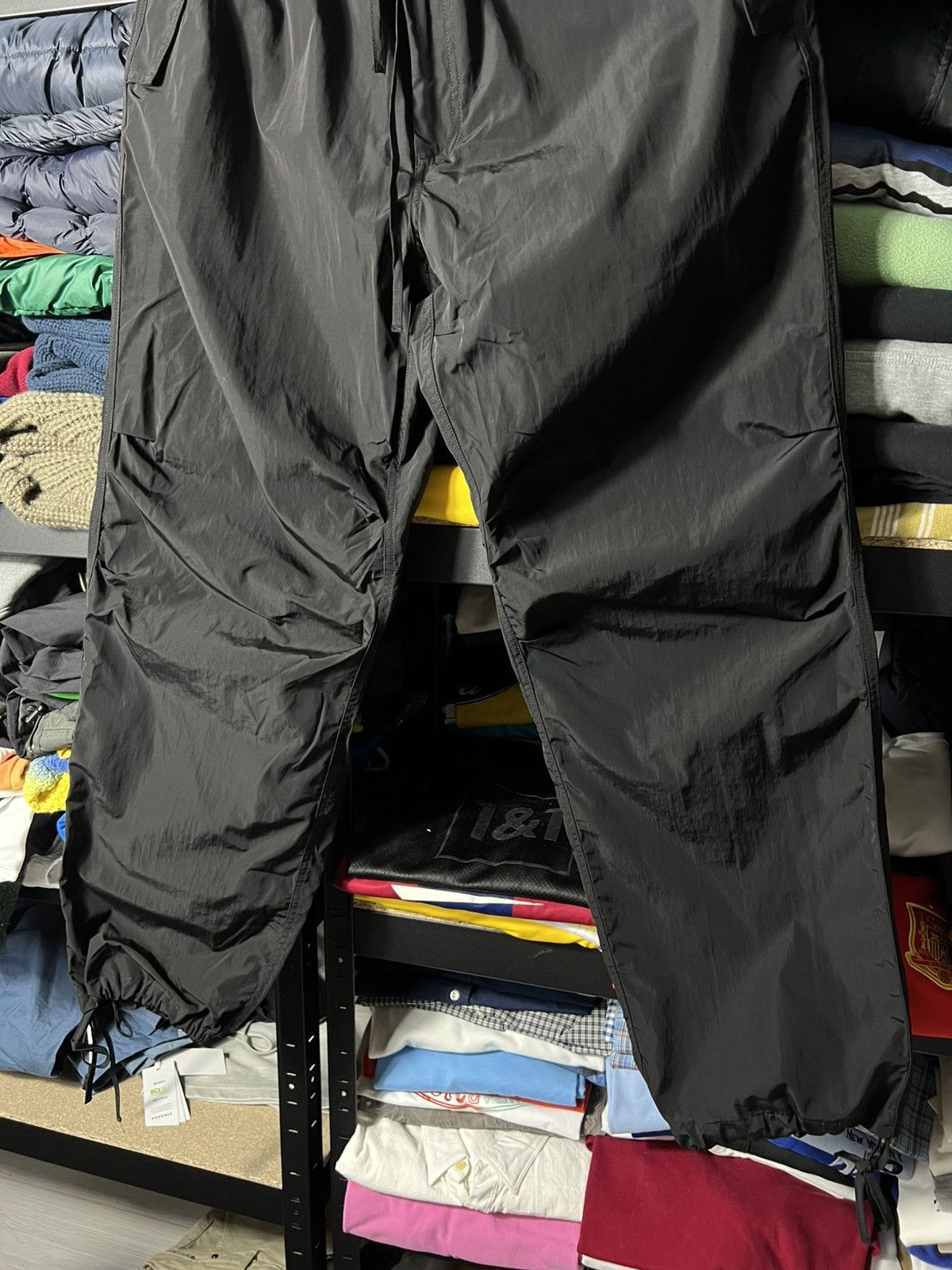 Salvatore Ferragamo Salvatore Ferragamo Premium Black Nylon Pants – Wide Leg Fit Size US 38 / EU 54 - 4 Thumbnail