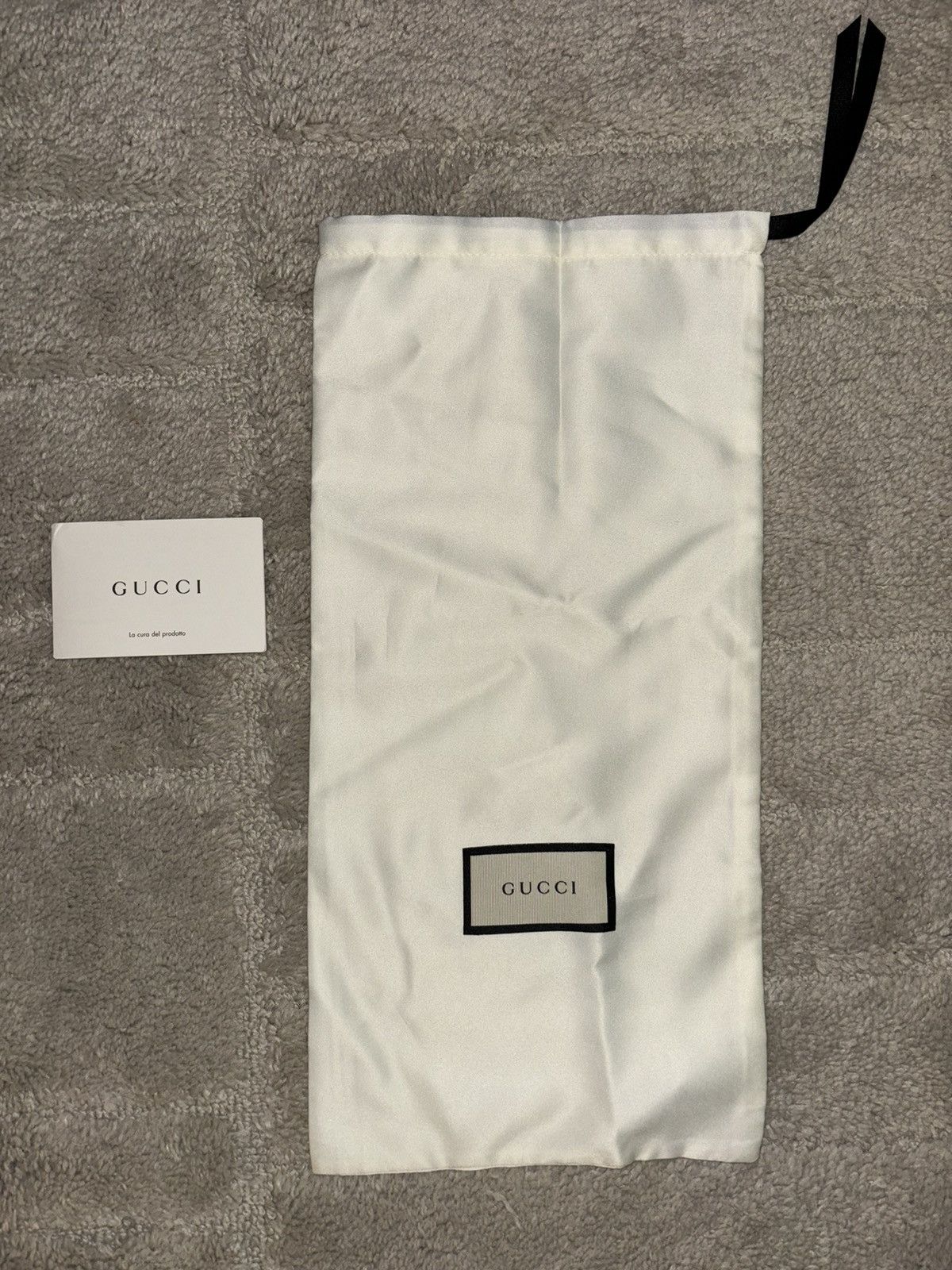 Gucci GUCCI AUTHENTIC WHITE SATIN LOGO DUST BAG Size ONE SIZE - 2 Thumbnail