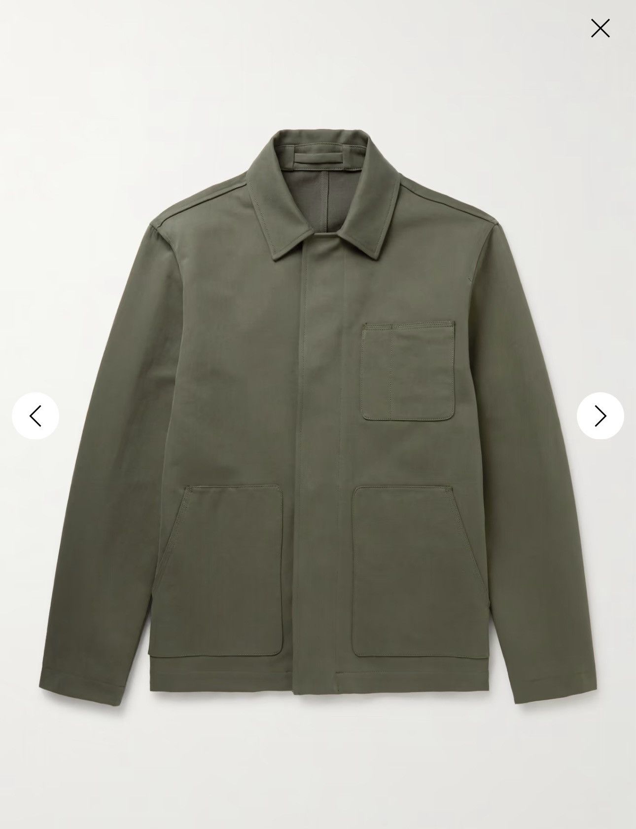 image of Mr P Olive Green Shirt Jacket, Men's (Size Small)