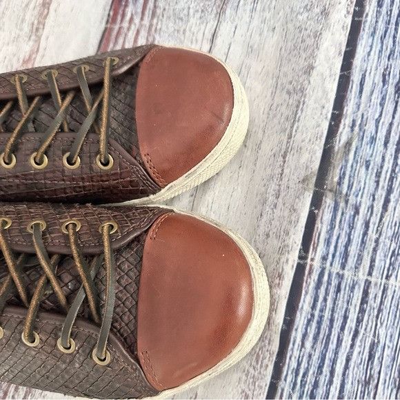 Frye FRYE Men’s Chambers Leather Brown Textured Men's Sneakers Size US 10 / EU 43 - 6 Thumbnail