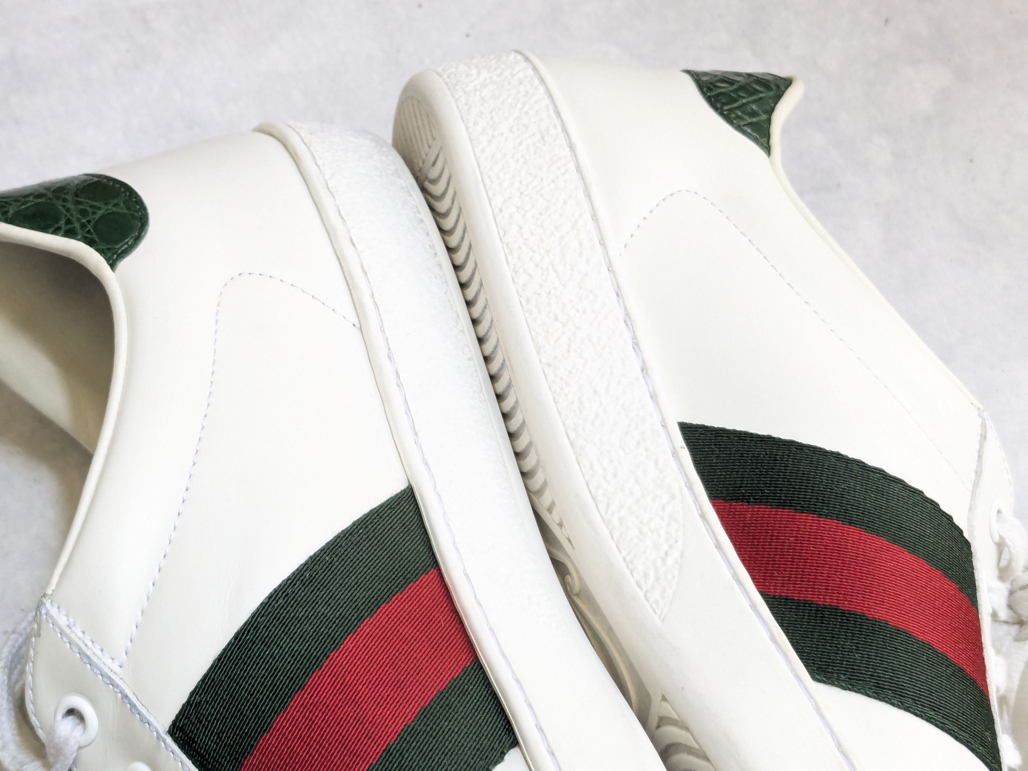 Gucci Gucci Ace Sneakers White 10.5 Low Tops Leather Web Size US 10.5 / EU 43-44 - 13 Thumbnail