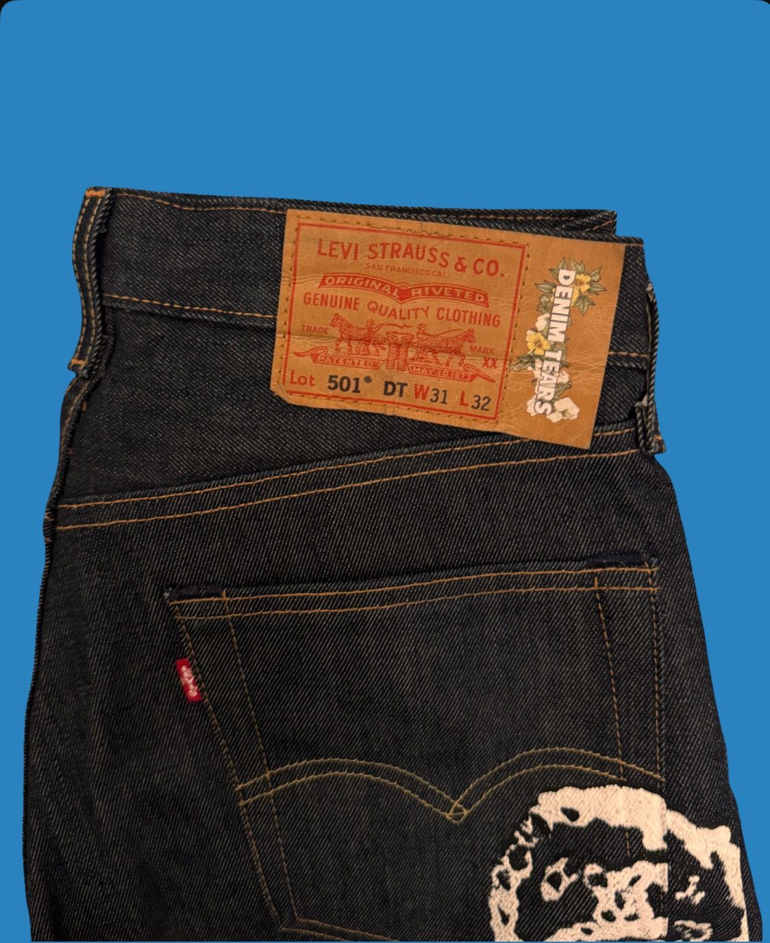 DENIM TEARS × Stussy Stussy x DENIM TEARS 501 Jean ‘Raw’ Size US 31 - 4 Thumbnail