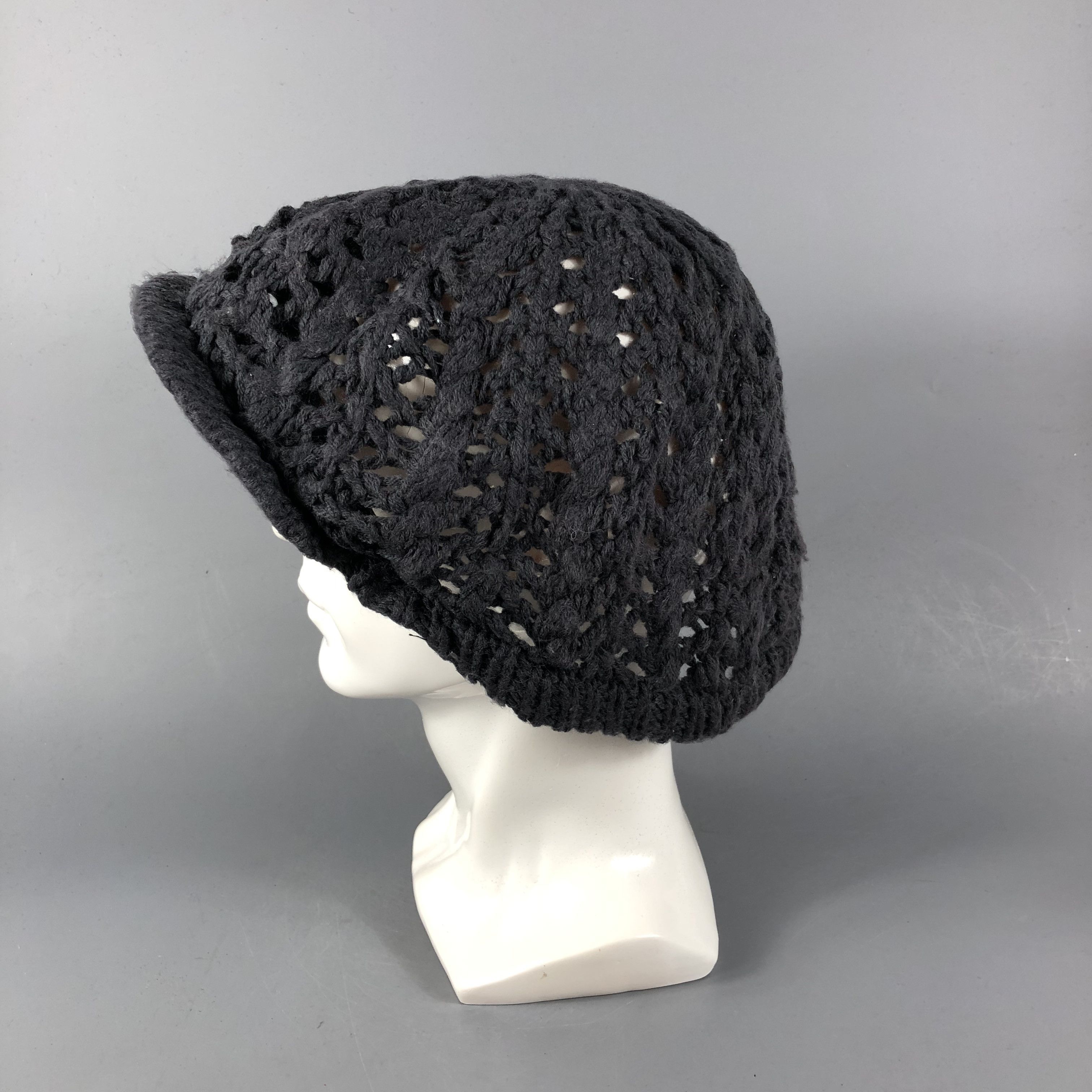 Beams Crochet Knit Visor Beanie Snowcap Snow Hat B782
