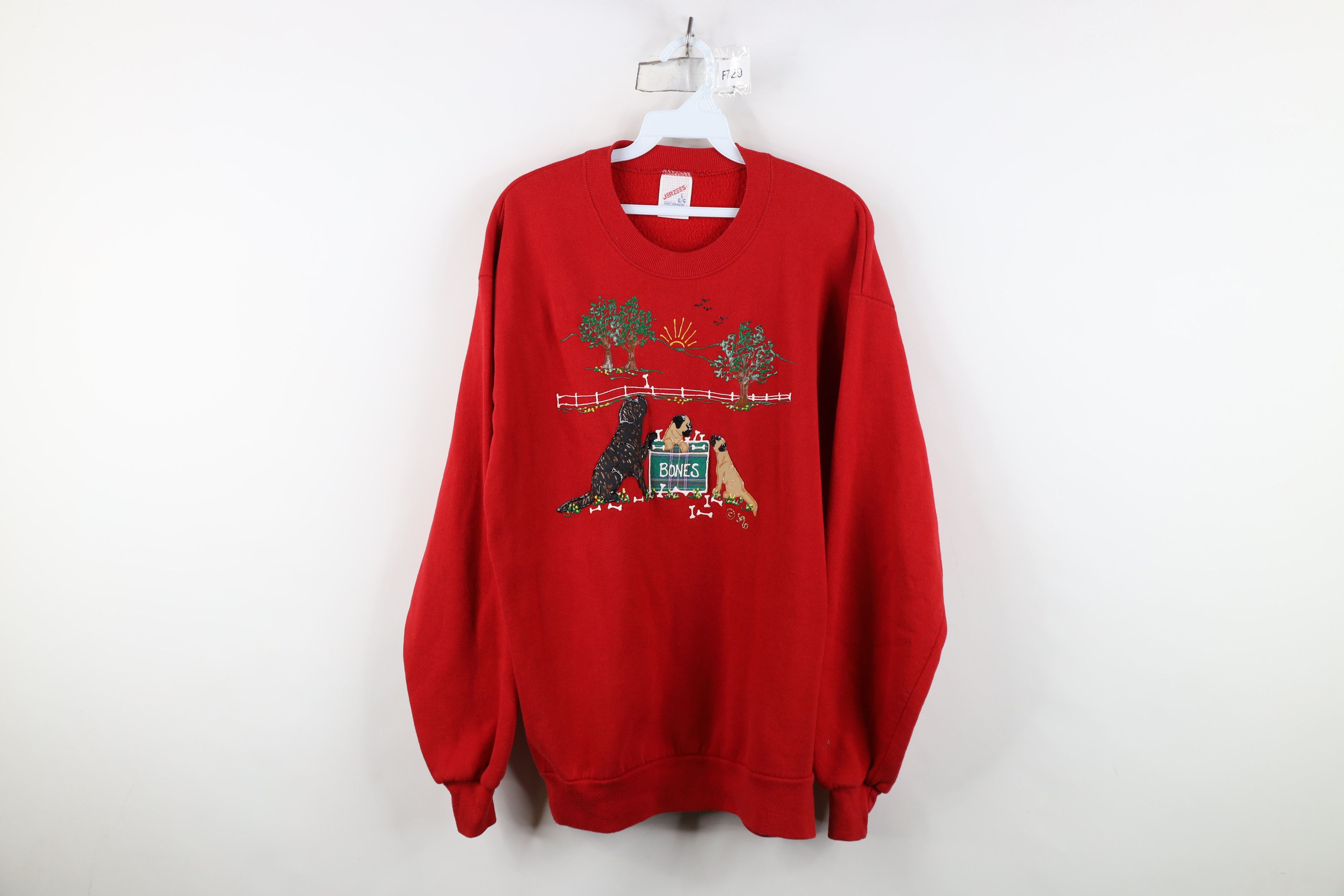Vintage Vintage 90s Streetwear Paint Farmhouse Dog Puppy Sweatshirt Size L / US 10 / IT 46 - 1 Thumbnail