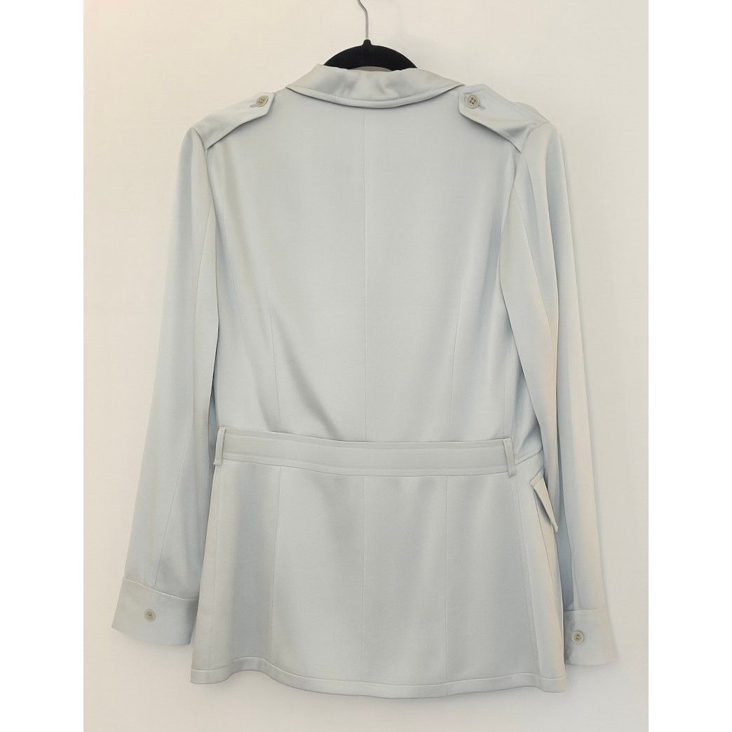 Ralph Lauren Ralph Lauren Black Label Satin Safari Jacket Light Blue Size S / US 4 / IT 40 - 2 Thumbnail