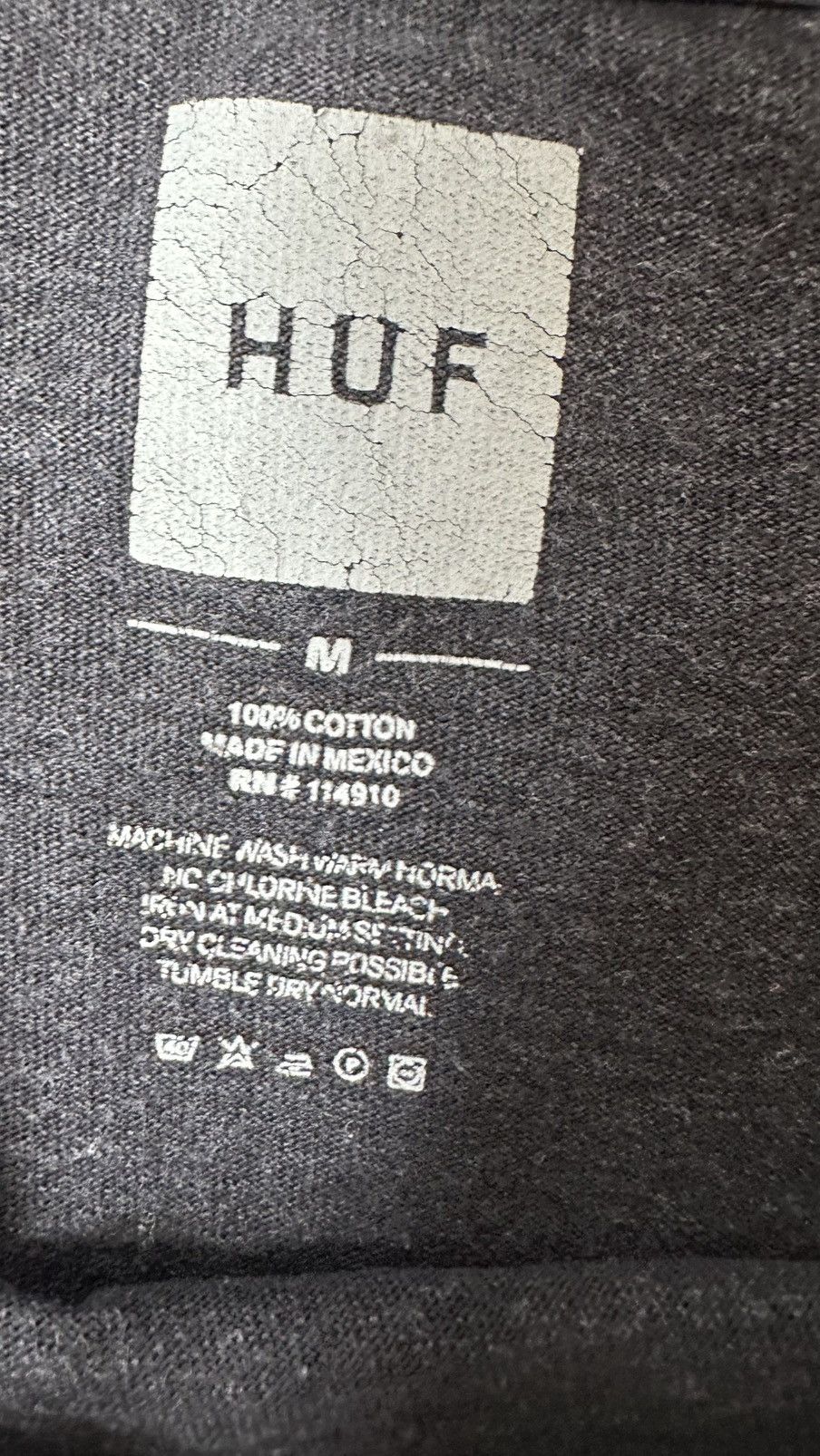 Huf VINTAGE HUF DIRTY BAG CREW WELL FADED TEE Size US M / EU 48-50 / 2 - 4 Thumbnail