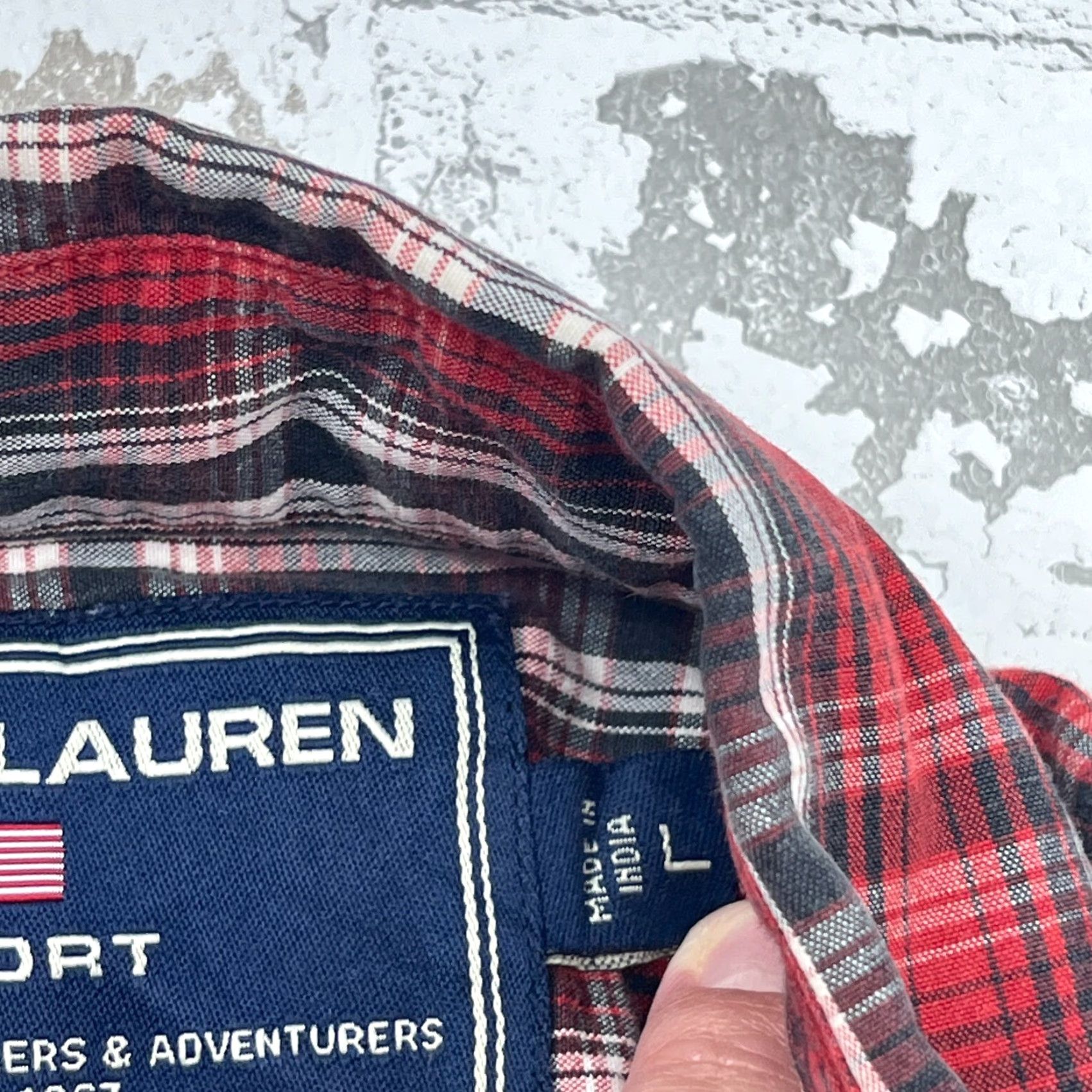 Vintage VINTAGE Polo Sport Men Large Cotton Plaid Button-Up Shirt Casual Spring Summer Fall Winter Mens Size US L / EU 52-54 / 3 - 6 Thumbnail