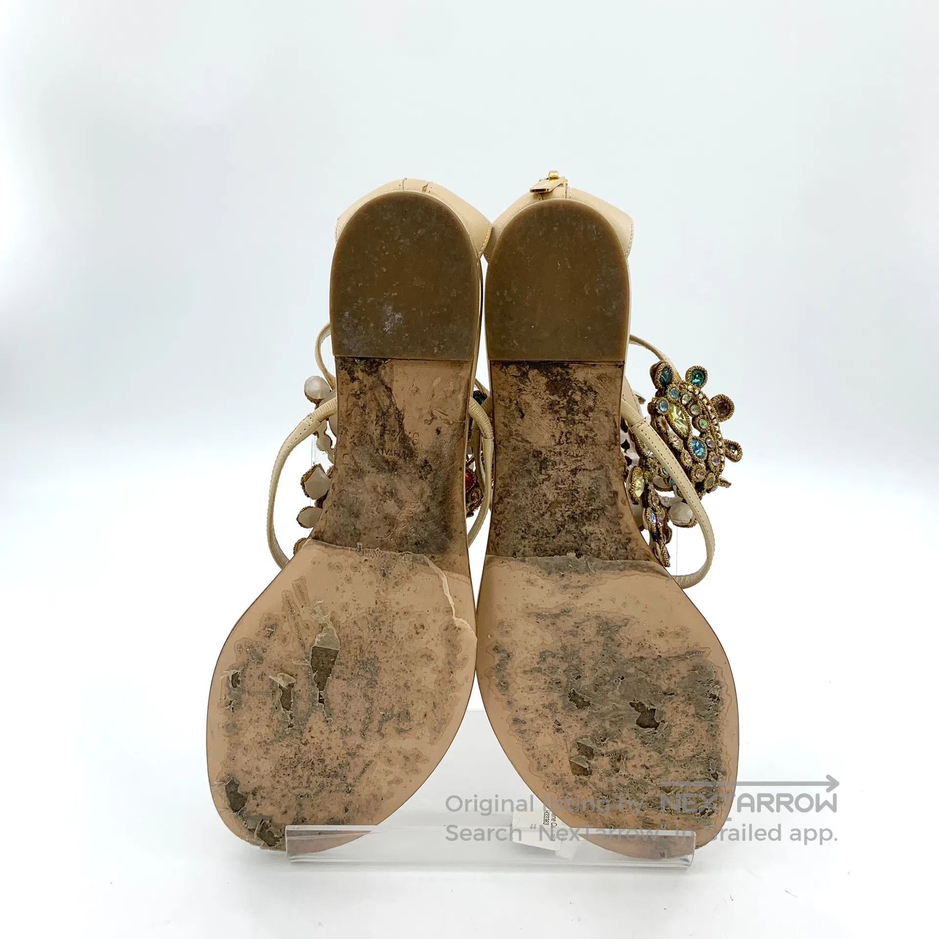 Rene Caovilla Rene Caovilla Brown Heavy Beaded Embroidery Casual Flat On Size US 7 / IT 37 - 5 Thumbnail