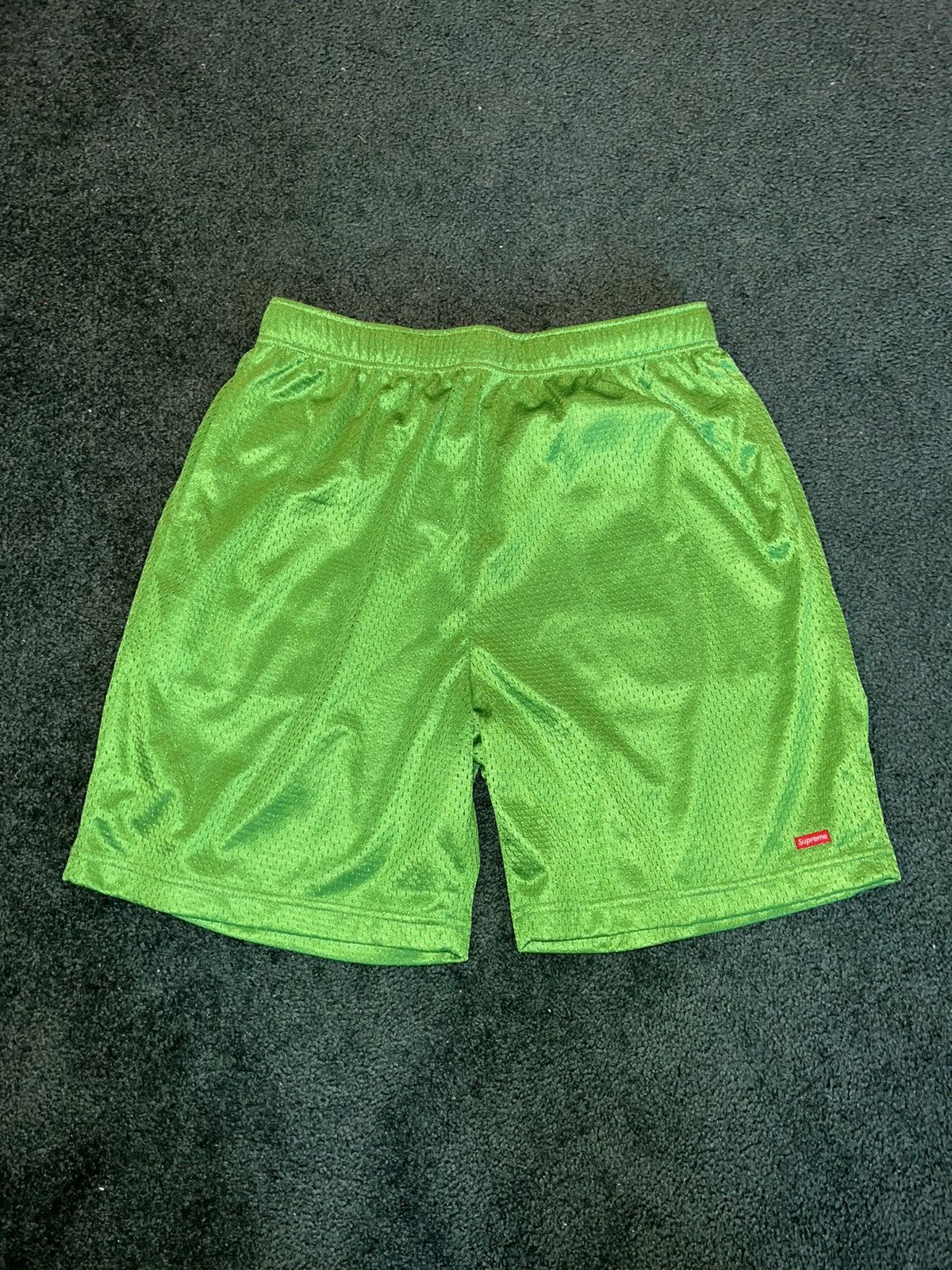 Supreme Small Box Baggy Mesh Short Green - ショートパンツ