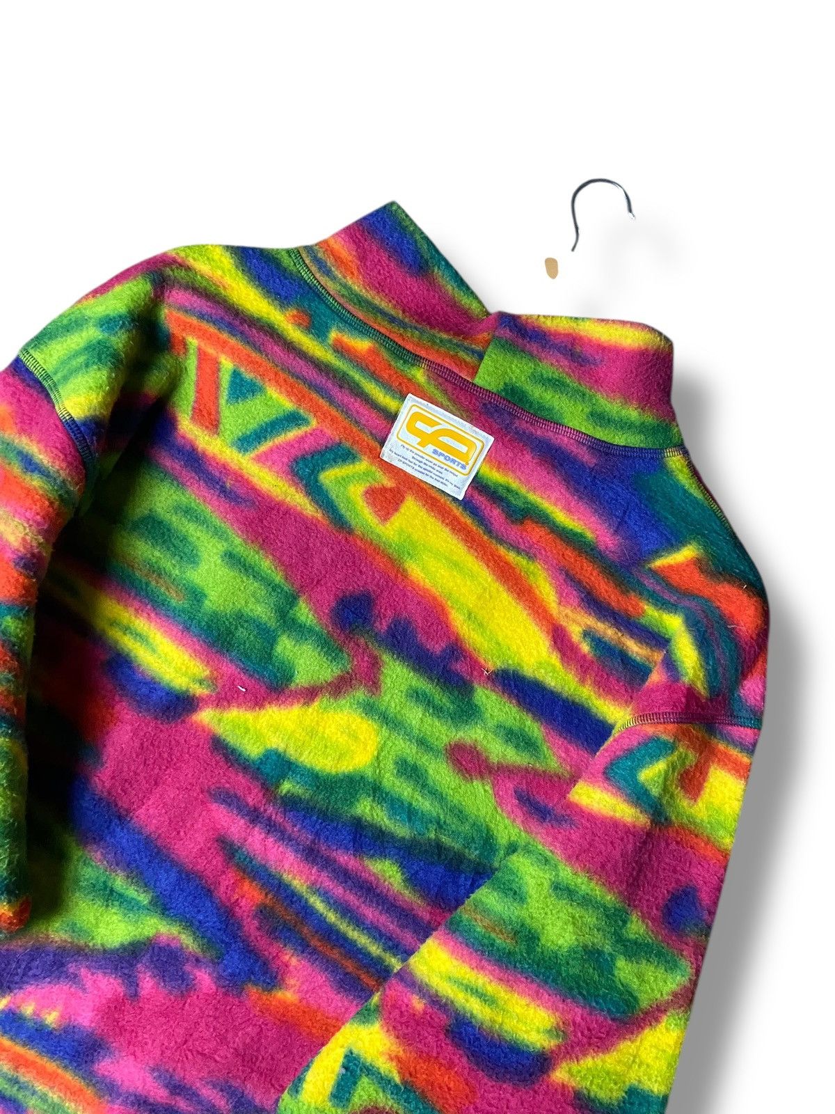 Japanese Brand CP Sports Multicolored Fleece Pullover Jacket (160) Size US XL / EU 56 / 4 - 5 Thumbnail