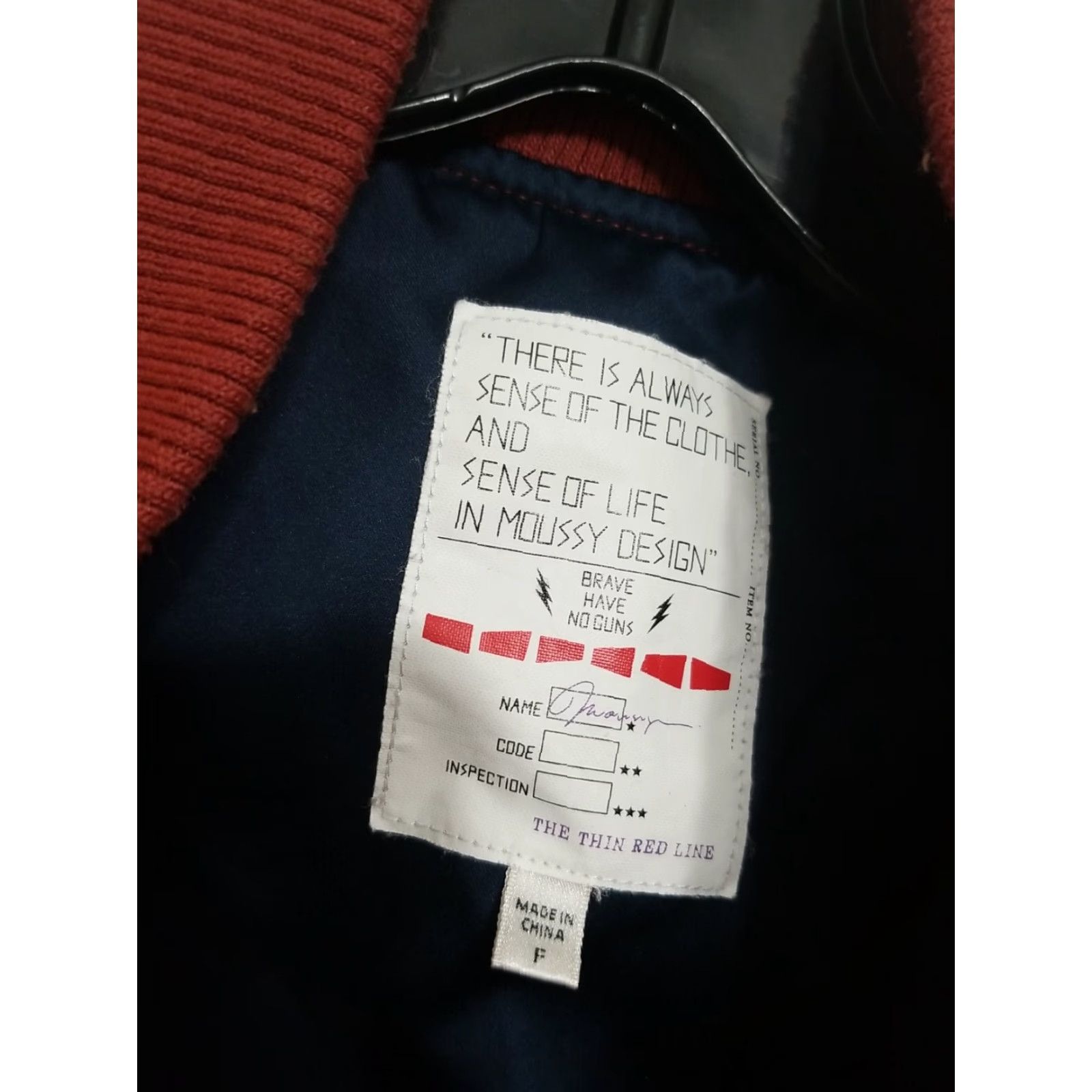 MOUSSY VINTAGE Moussy Jacket Past Covers Bomber jacket Women's One Size FREE Jackets Short Sleeve Red MOUSSY Past Covers Womens Regular One Size Jacket Size ONE SIZE - 2 Thumbnail