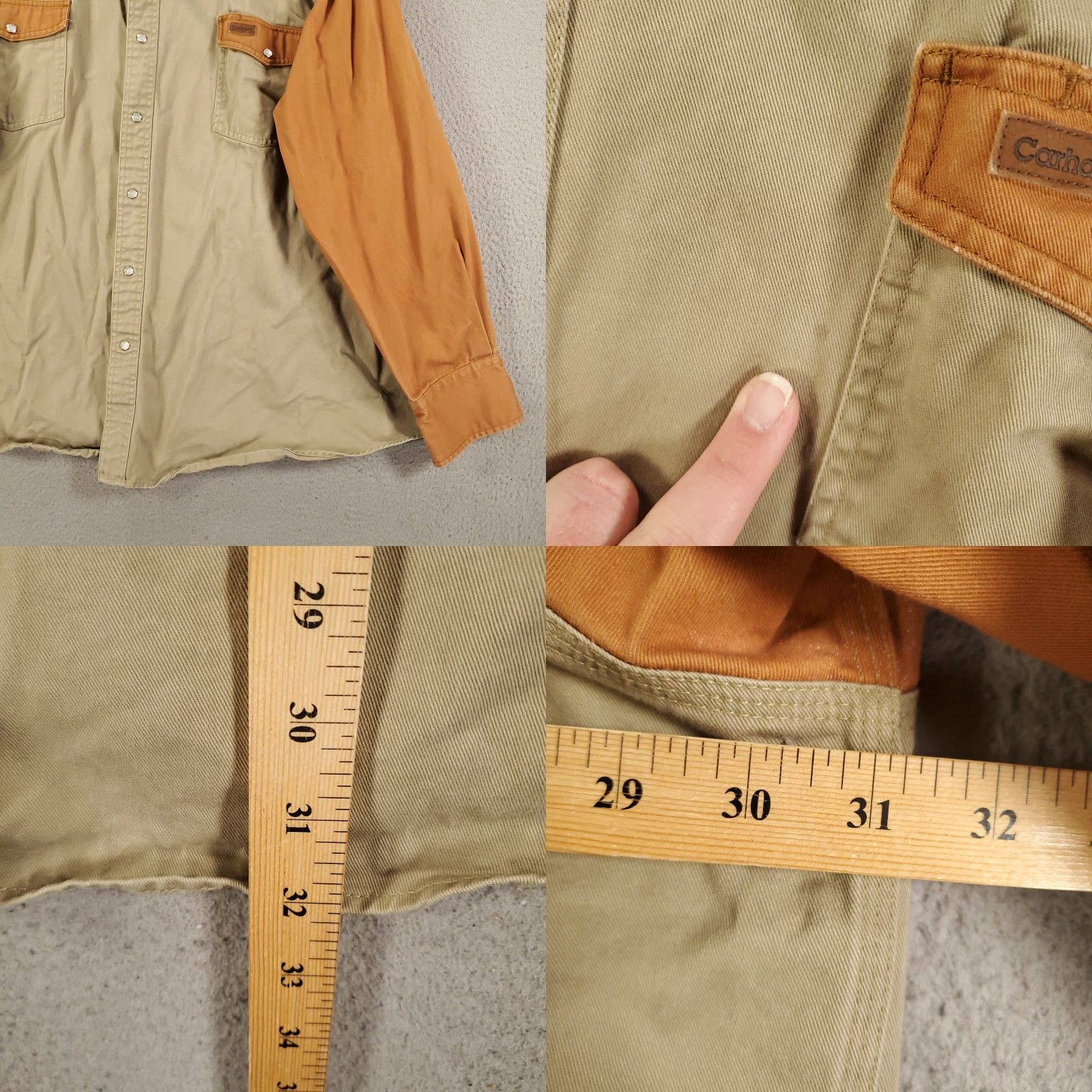 Carhartt Carhartt Shacket Shirt Mens 4XL Canvas Heavyweight Twill Pearl Snap Ironwood Size US XXL / EU 58 / 5 - 8 Thumbnail