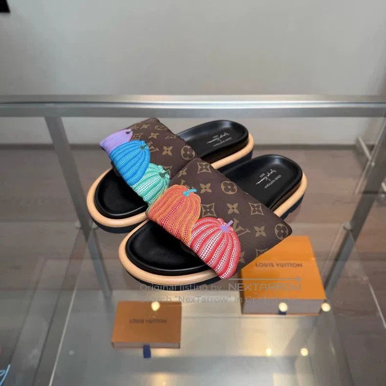 Louis Vuitton Louis Vuitton Kusama Pumpkin Slippers . Size US 8 / EU 41 - 1 Thumbnail