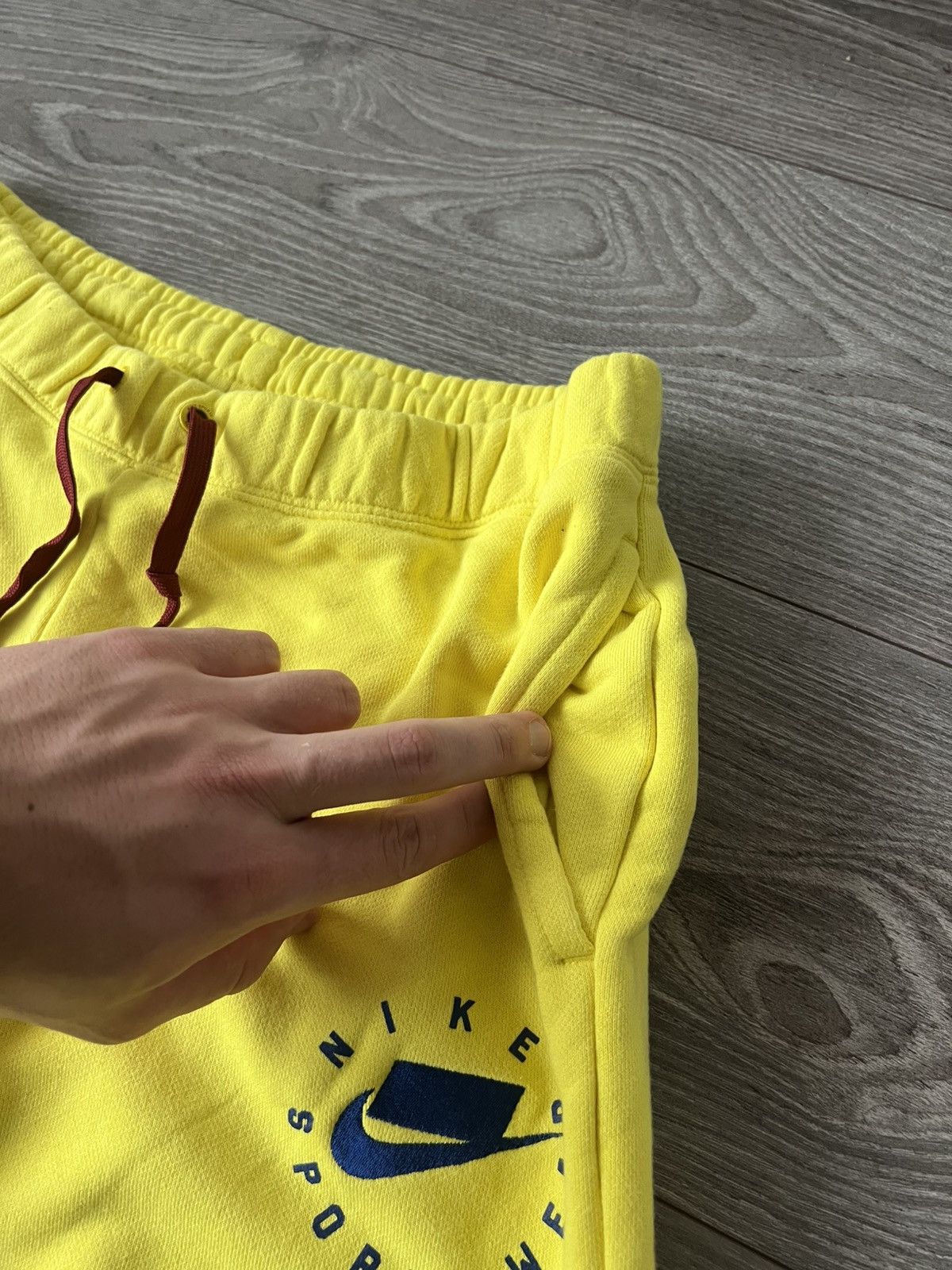 Nike ‼️Nike Sportswear NSW 253 Yellow Cotton Joggers‼️ Size US 32 / EU 48 - 20 Thumbnail