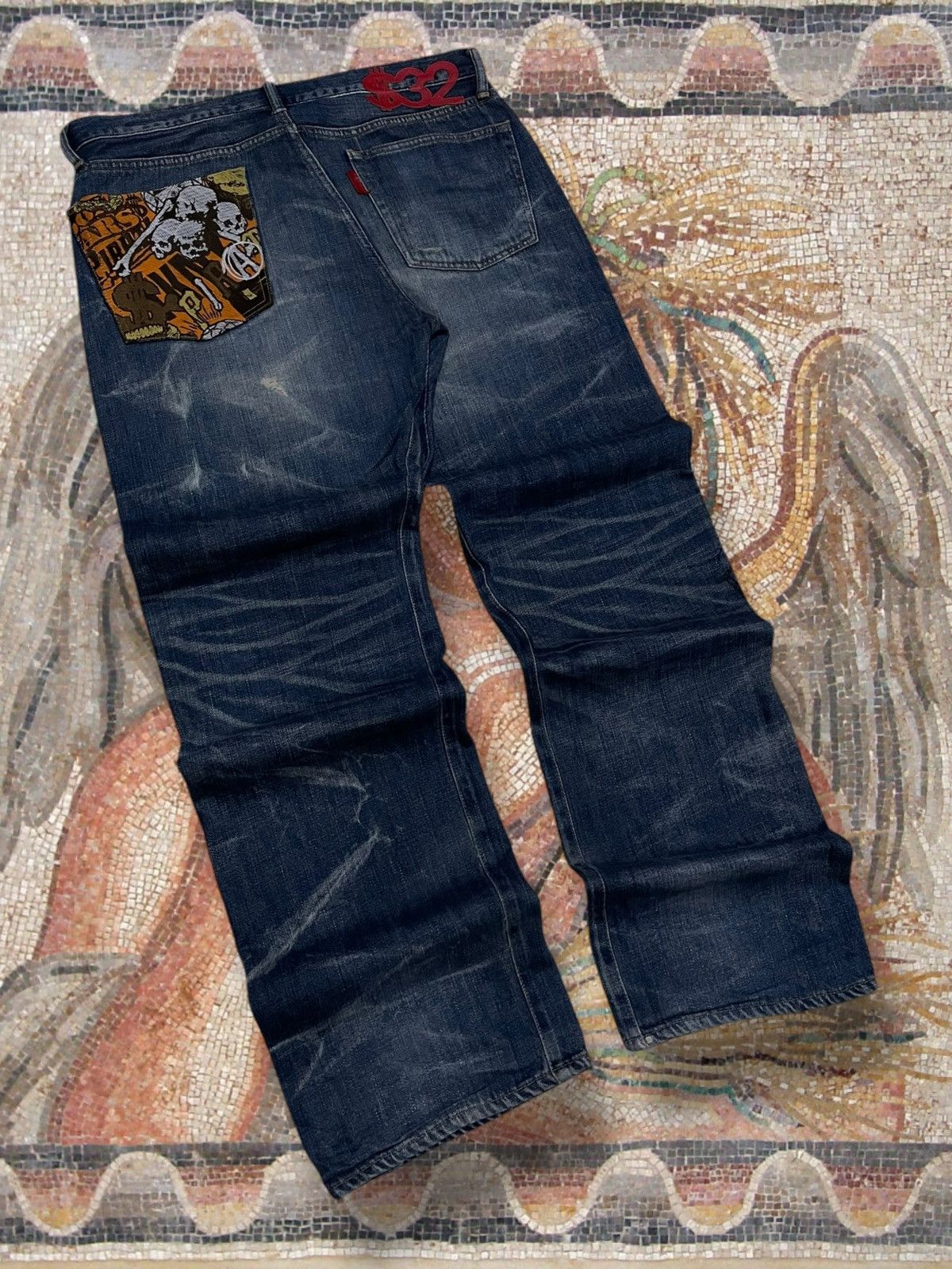 Swagger Vintage Og Japan Designer Swagger Anarchy Distressed Denim Size US 35 - 10 Thumbnail