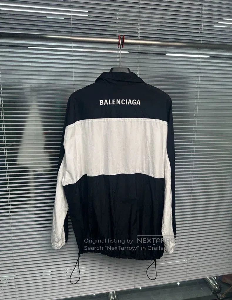 Balenciaga Balenciaga Black White Windbreaker Jacket. Size US XL / EU 56 / 4 - 4 Thumbnail