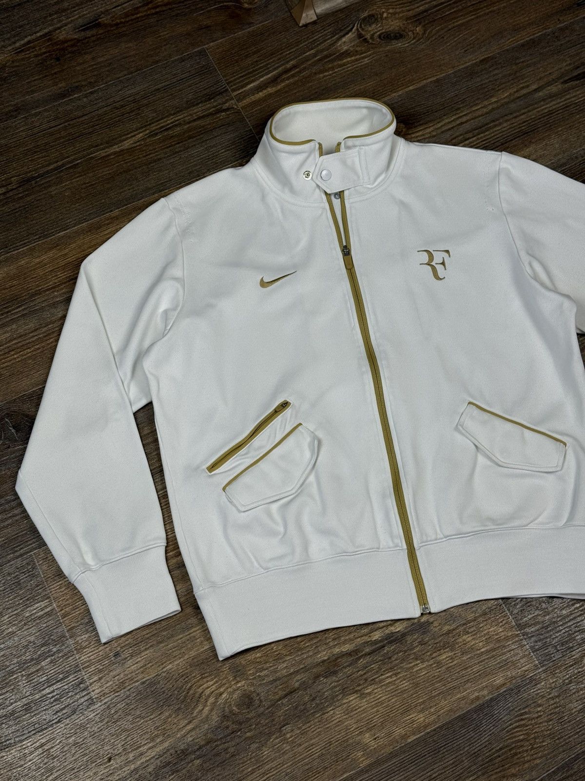 Nike Nike RF Roger Federer Wimbeldon 2010 White Zip Track Jacket Size US L / EU 52-54 / 3 - 4 Thumbnail